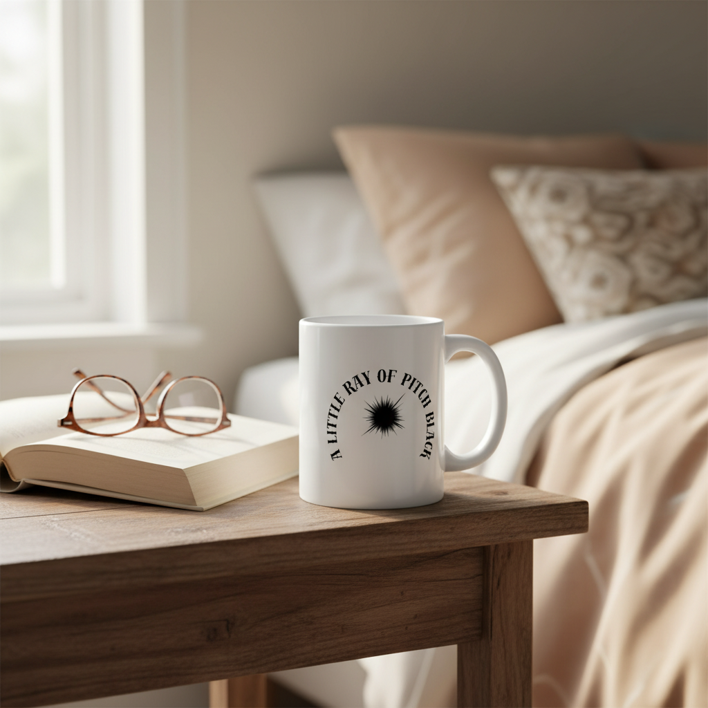 A Little Ray of Pitch Black Mug | Ceramic Coffee Cup 11oz