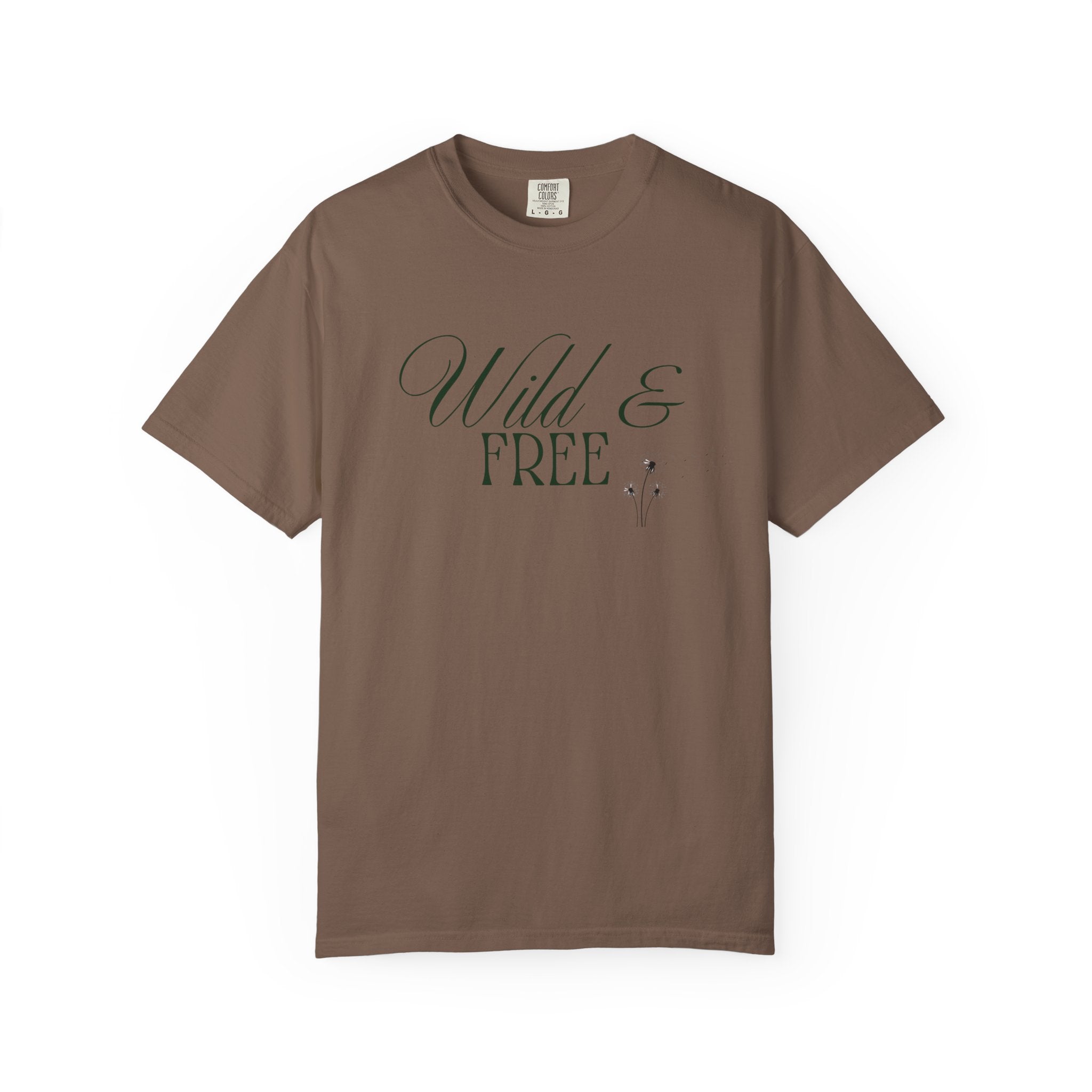 Wild & Free Script T-Shirt | Boho Nature Graphic Tee