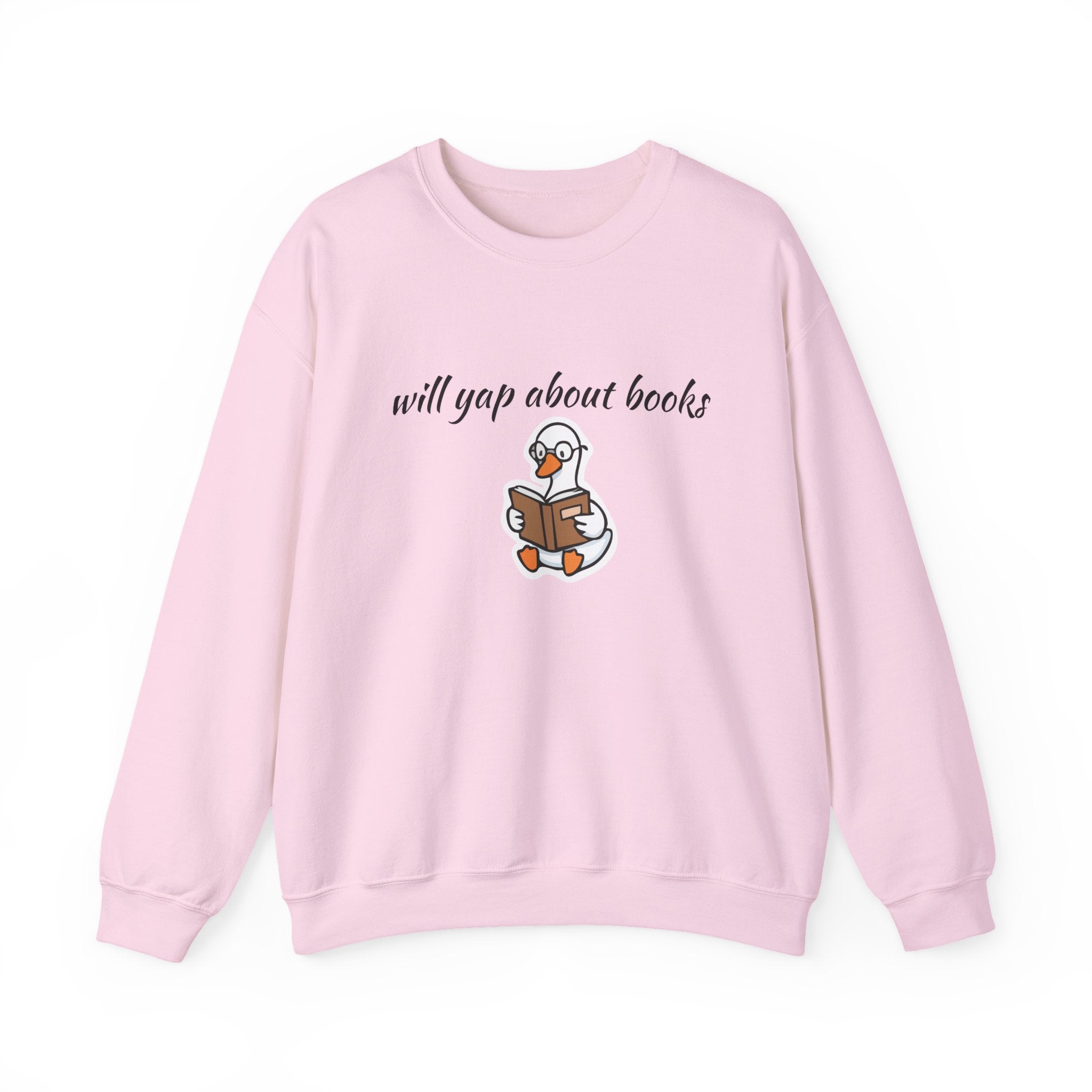 Will Yap About Books Duck Sweatshirt | Cozy Book Lover Gift for Bookworms & Readers