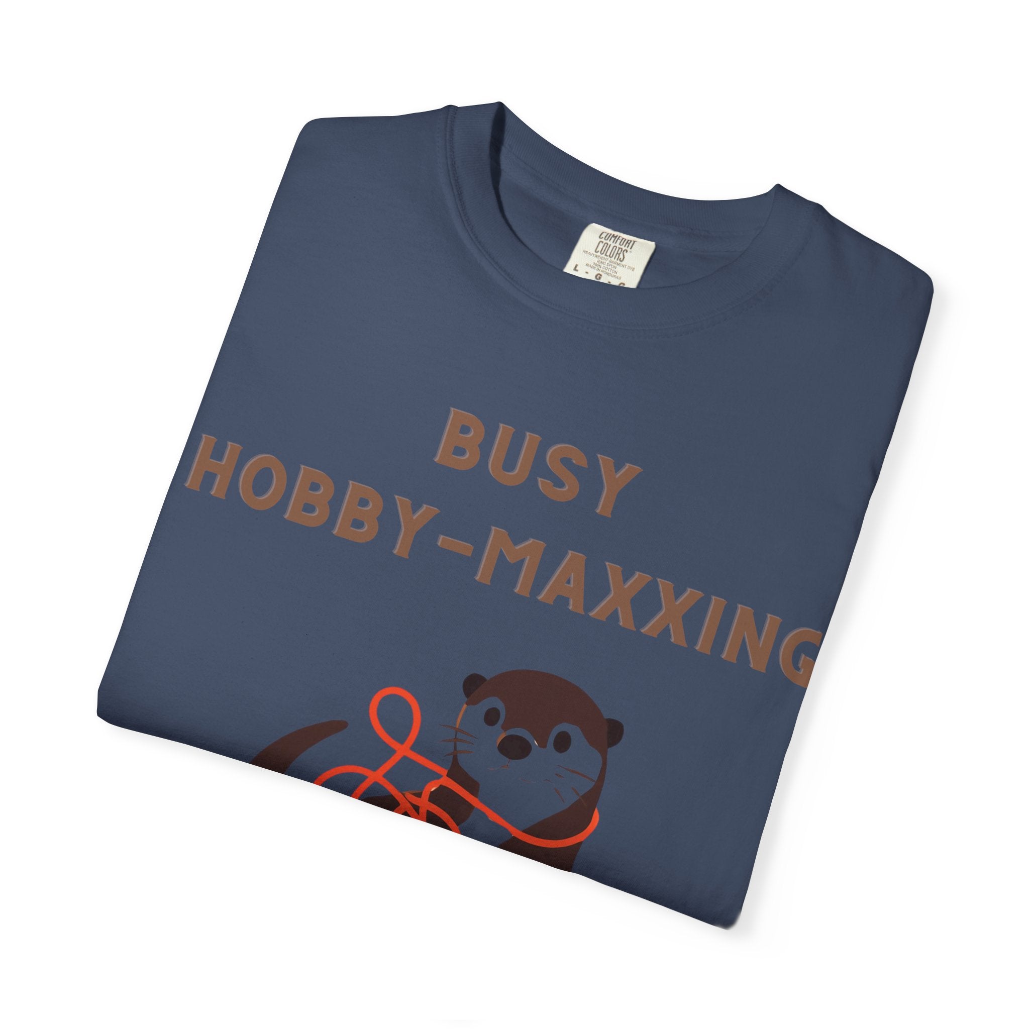 Busy Hobby-Maxxing Otter T-Shirt | Otter with Yarn Tee