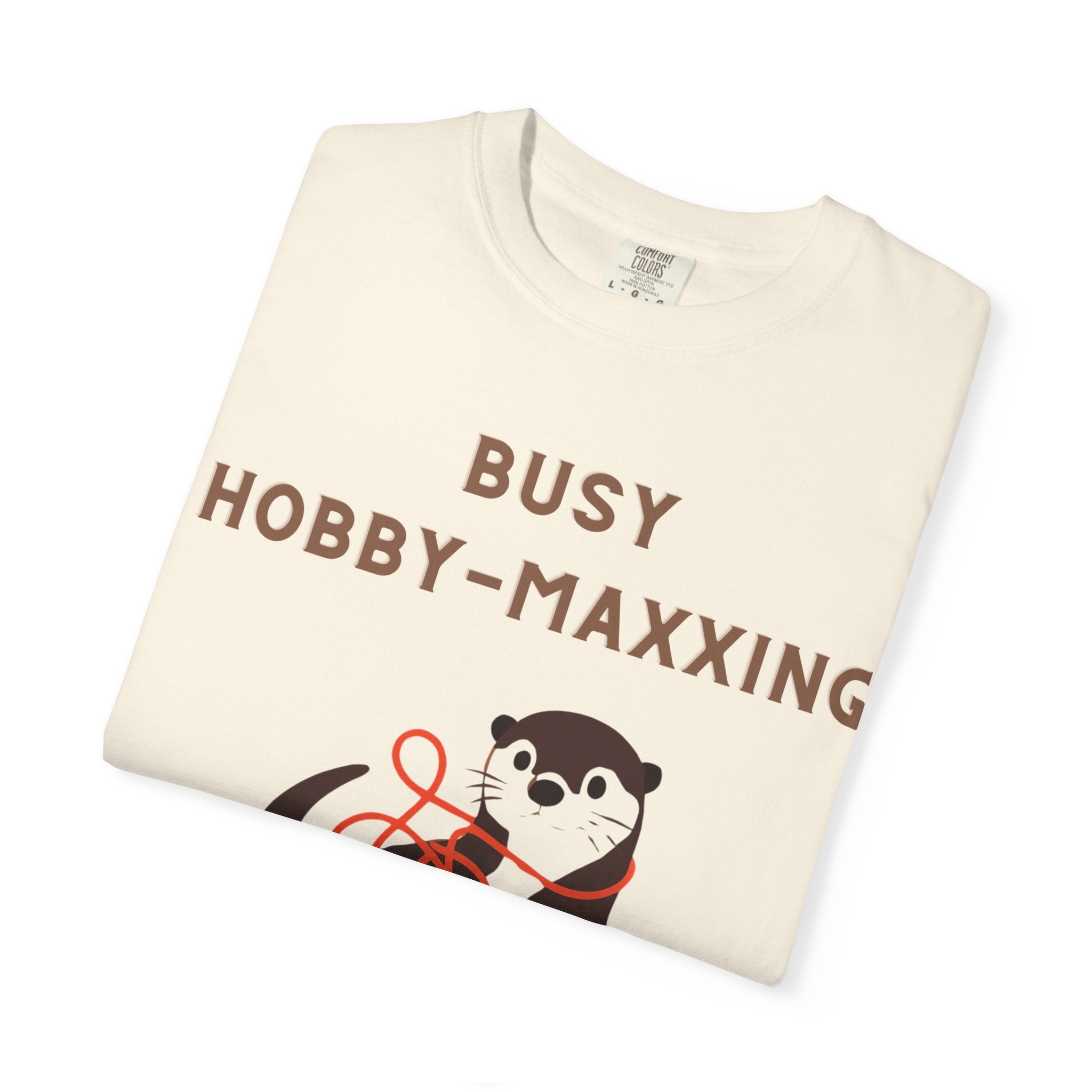 Busy Hobby-Maxxing Otter T-Shirt | Otter with Yarn Tee