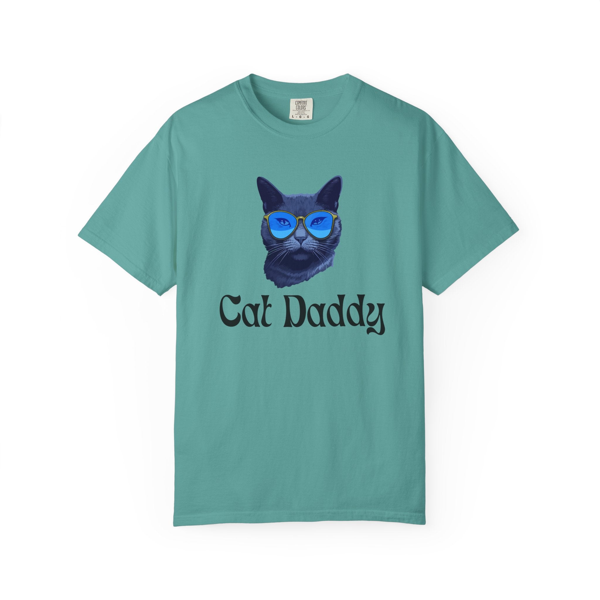 Cat Daddy Graphic T-Shirt | Cat Face with Sunglasses Retro Tee