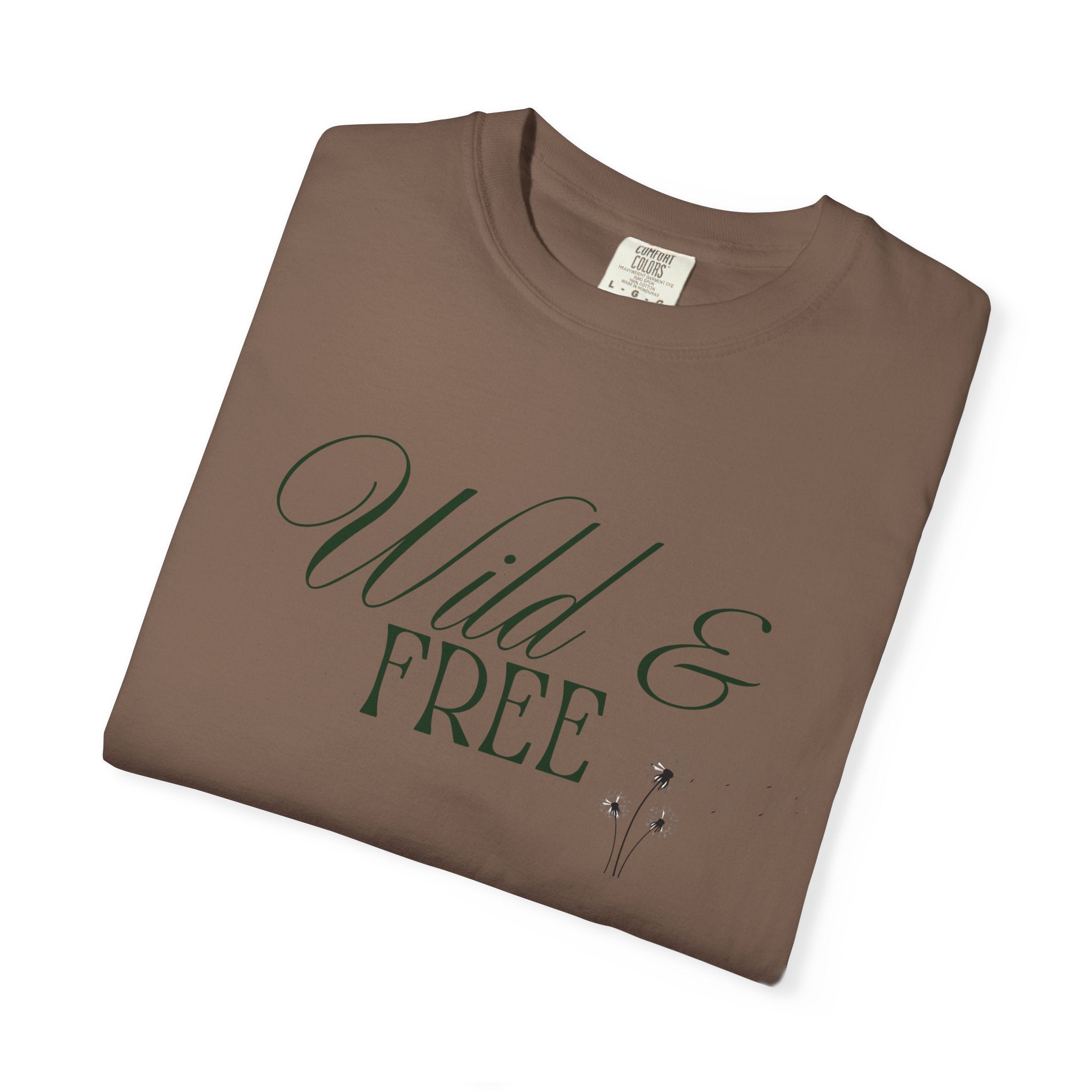 Wild & Free Script T-Shirt | Boho Nature Graphic Tee