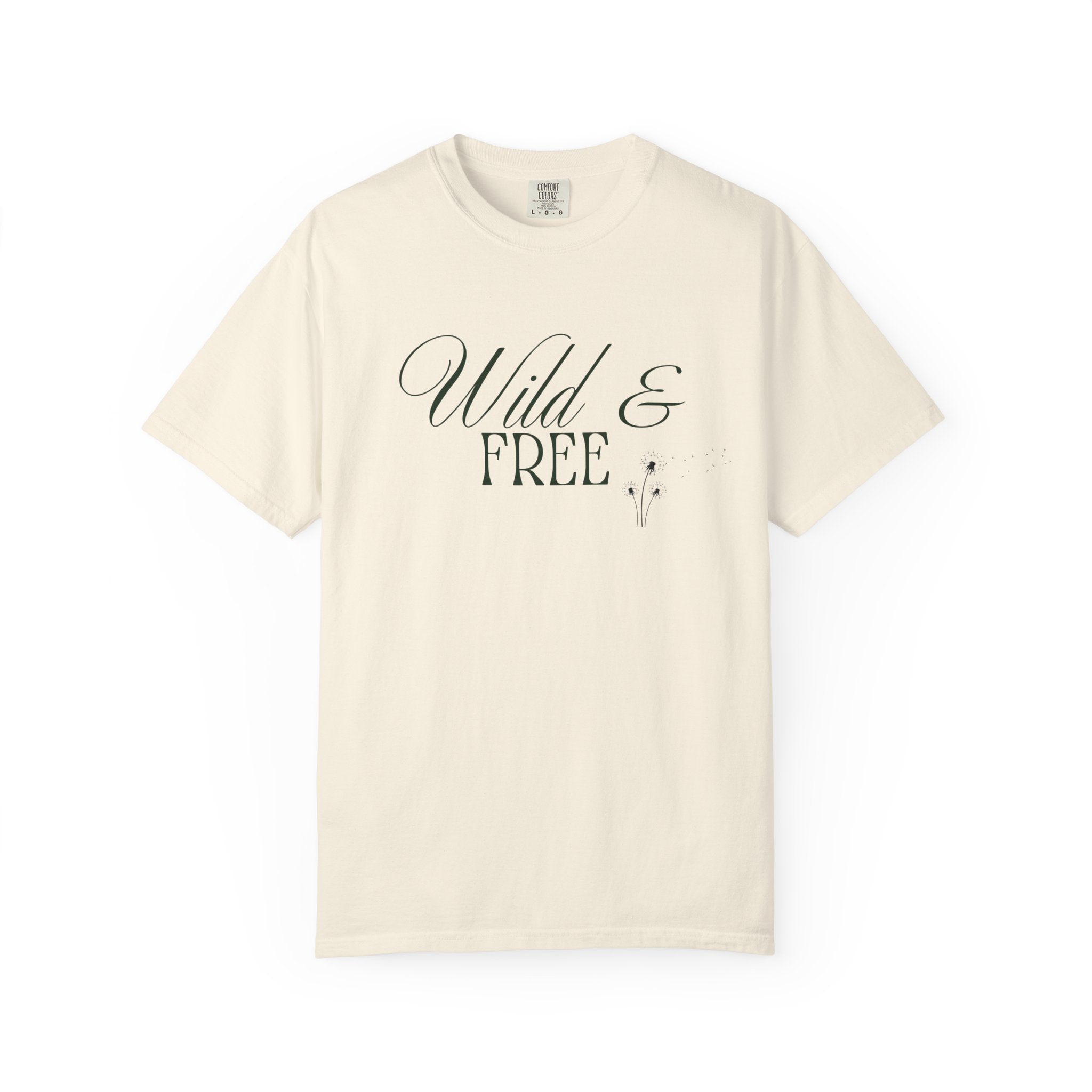 Wild & Free Script T-Shirt | Boho Nature Graphic Tee