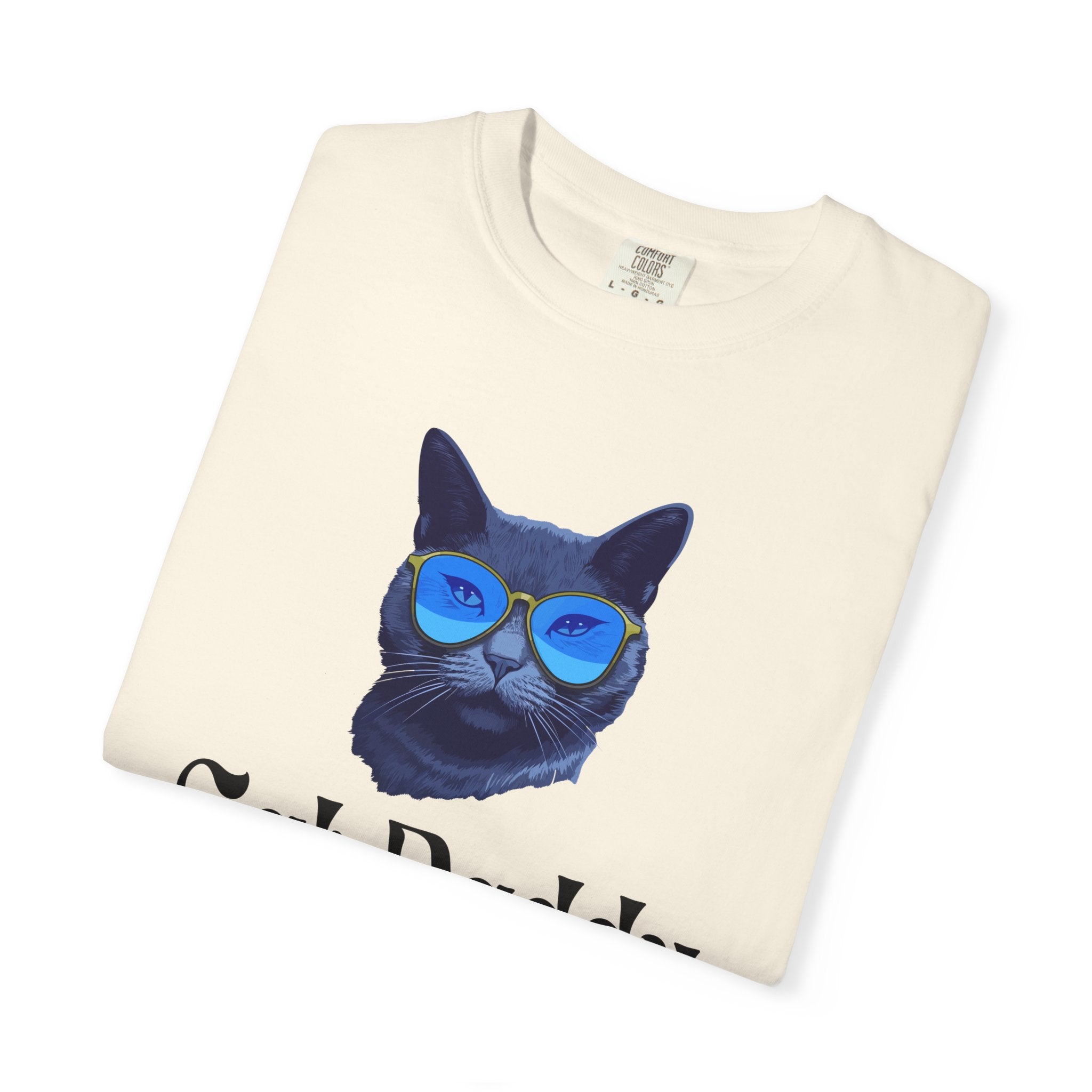Cat Daddy Graphic T-Shirt | Cat Face with Sunglasses Retro Tee