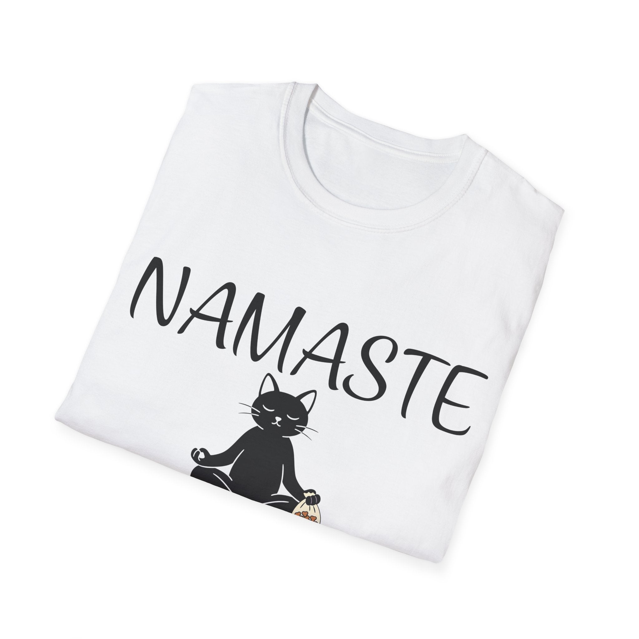 Namaste Cat T-Shirt | Funny Yoga Cat Lover Gift Tee for Yogis & Cat Parents