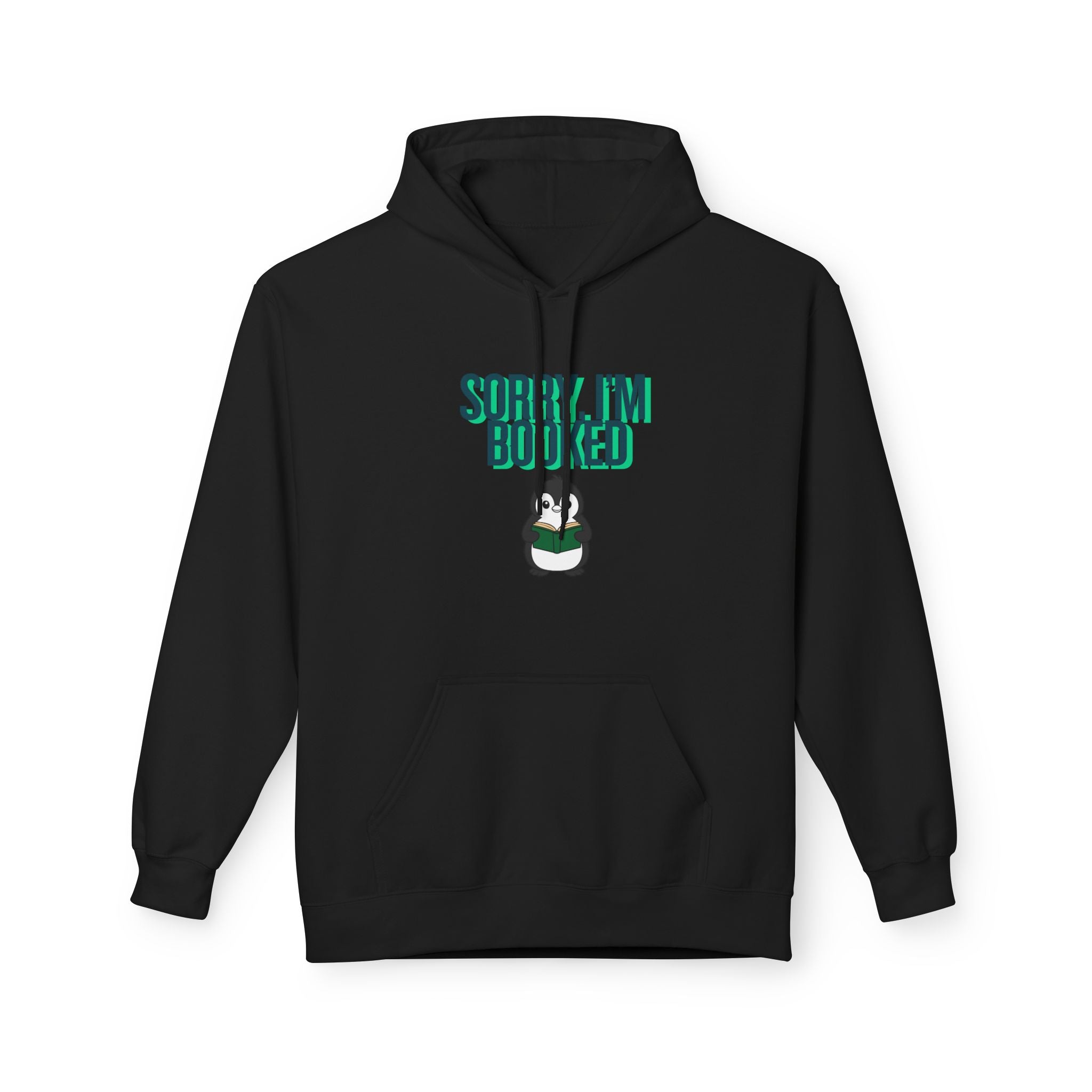 Sorry, I'm Booked Penguin Reading Hoodie | Cute Book Lover Gift for Readers & Bookworms