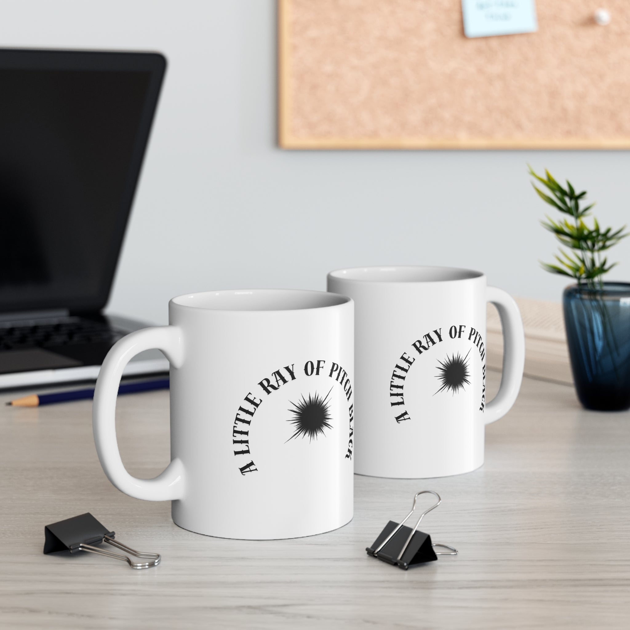 A Little Ray of Pitch Black Mug | Ceramic Coffee Cup 11oz