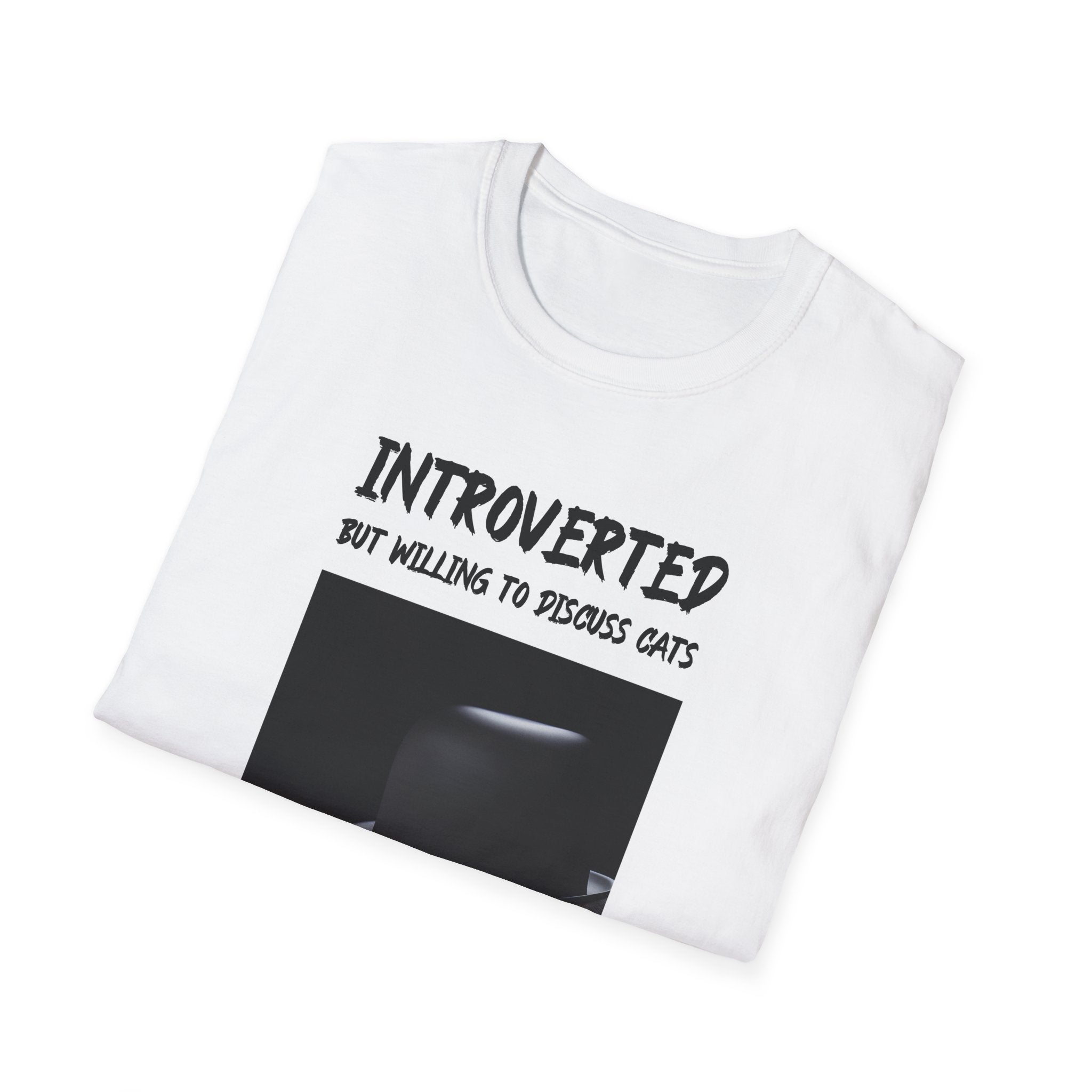 Introverted Cat Lover T-Shirt | Funny Cat Gift Tee for Cat Mums, Dads & Introverts
