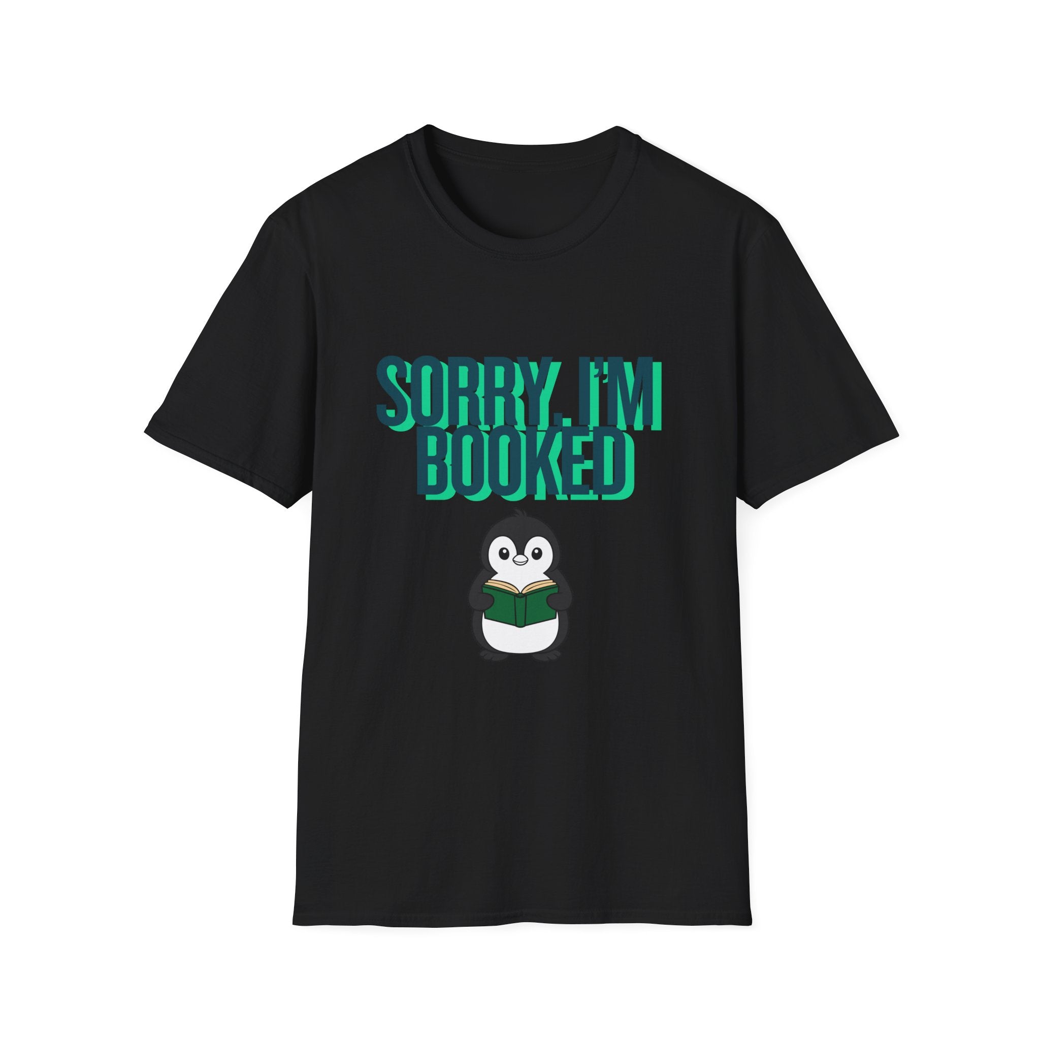 Sorry I'm Booked Penguin Reading Tee | Cute Book Lover Gift T-Shirt for Bookworms & Readers