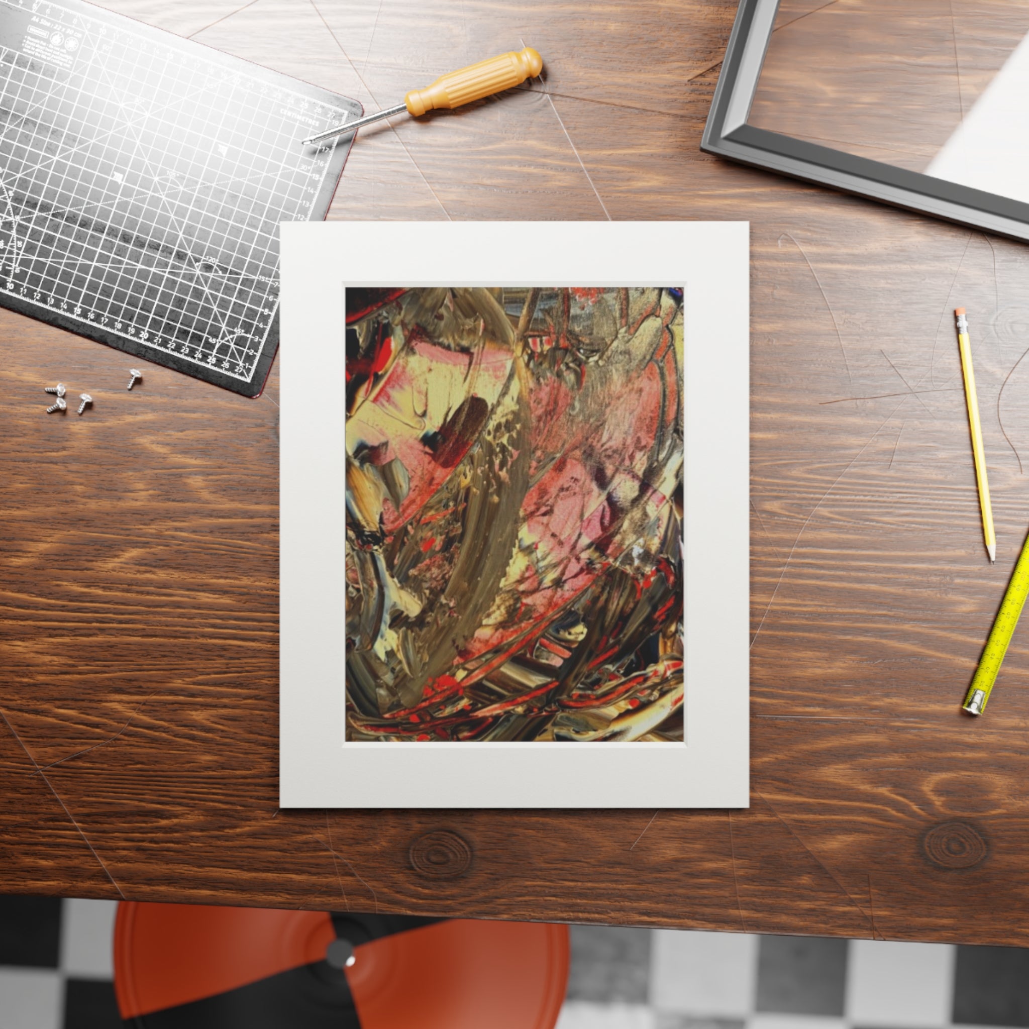 Dance of Colour Giclée Abstract Art Print | Passepartout Mounted Fine Art Print | Modern Colourful Wall Art