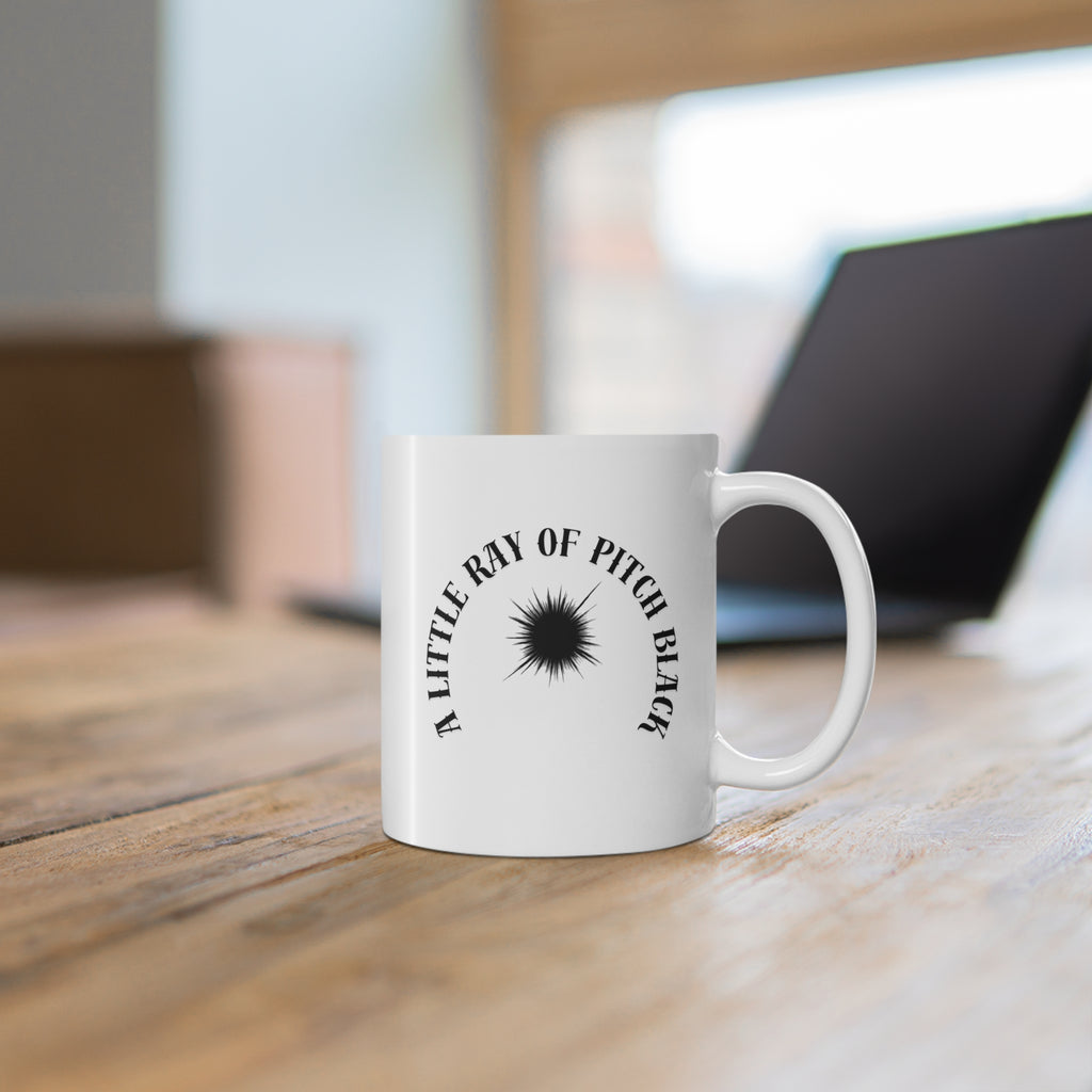 A Little Ray of Pitch Black Mug | Ceramic Coffee Cup 11oz