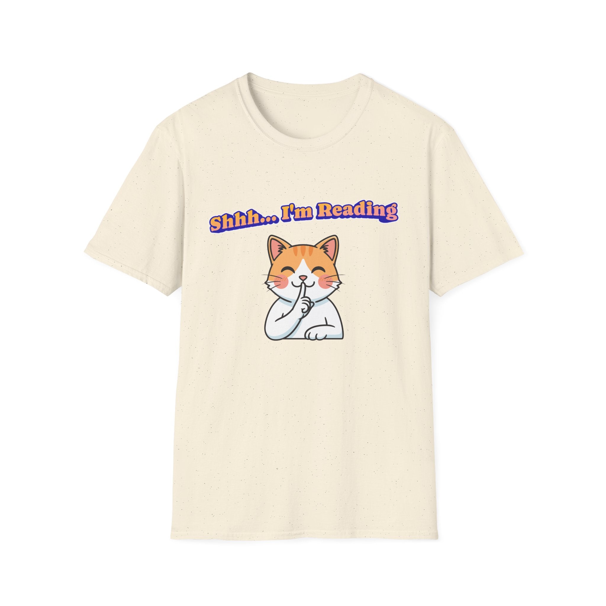 Shhh I'm Reading Cat T-Shirt | Funny Cat & Book Lover Gift Tee for Readers