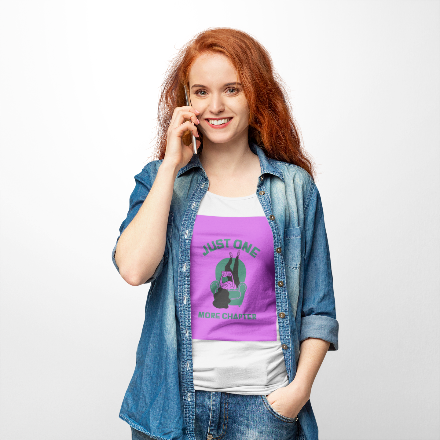 Just One More Chapter T-Shirt | Funny Book Lover Gift Tee for Readers & Book Club