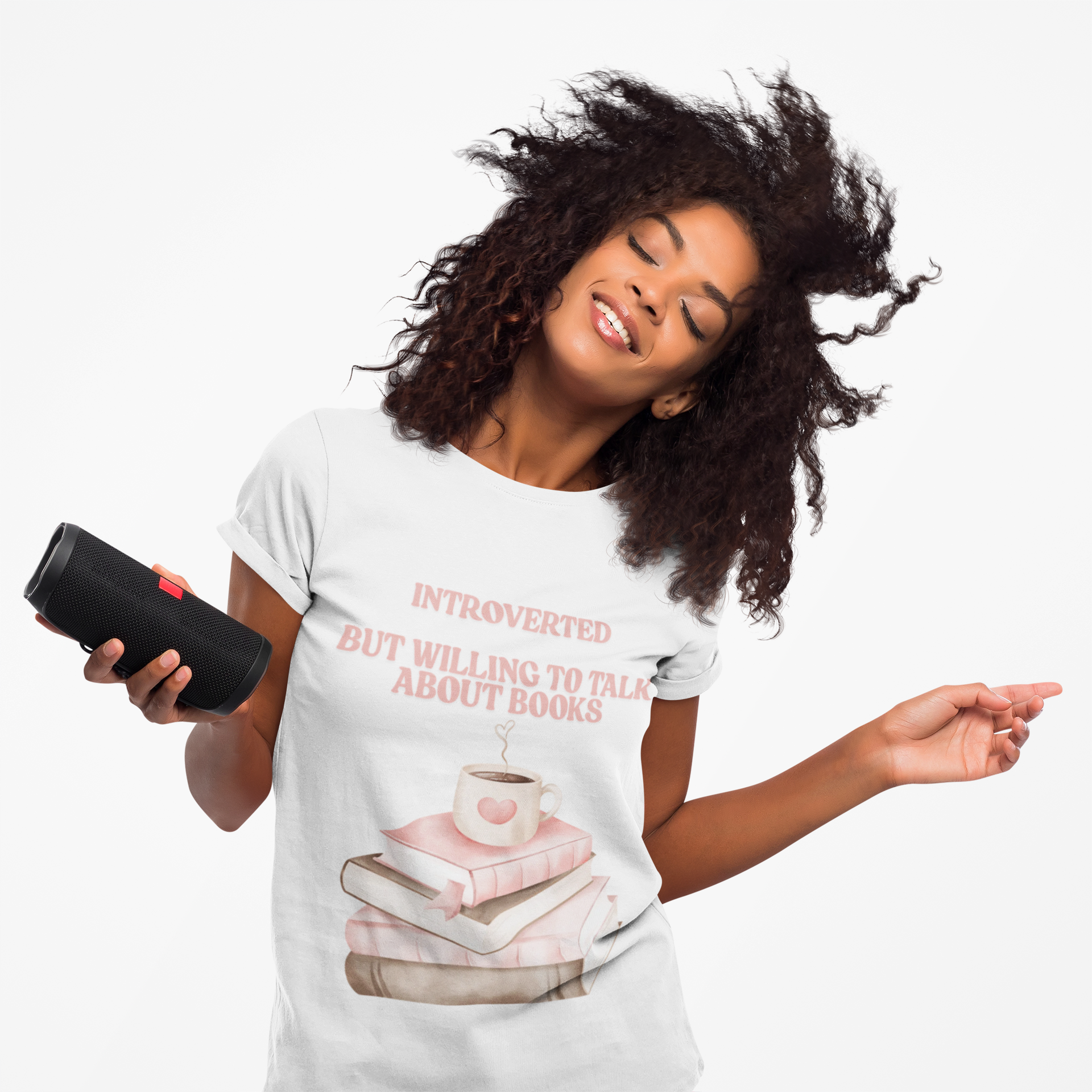 Introverted But Willing to Talk About Books T-Shirt | Book Lover Gift Tee