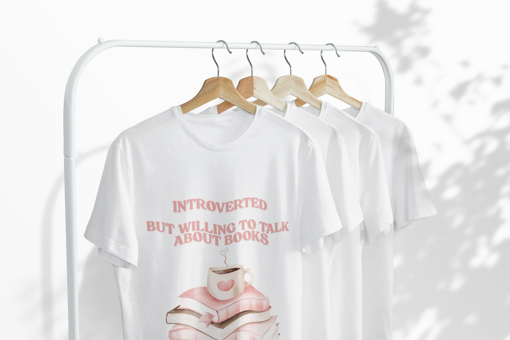 Introverted But Willing to Talk About Books T-Shirt | Book Lover Gift Tee