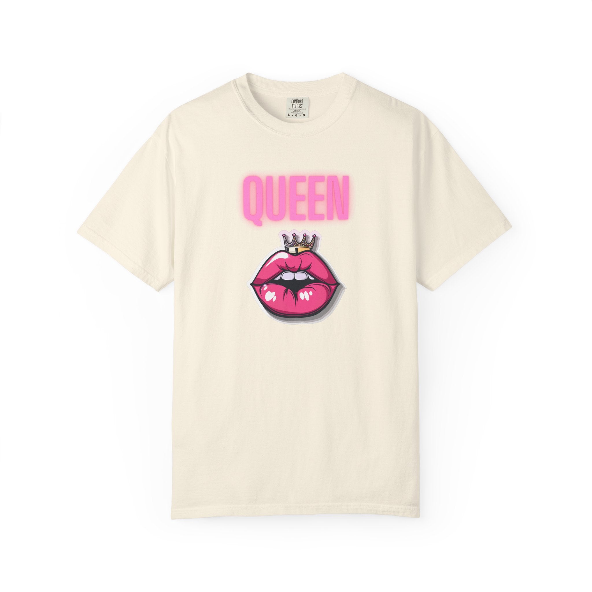 Queen Lip Graphic T-Shirt — Feminine Crowned Lips Tee