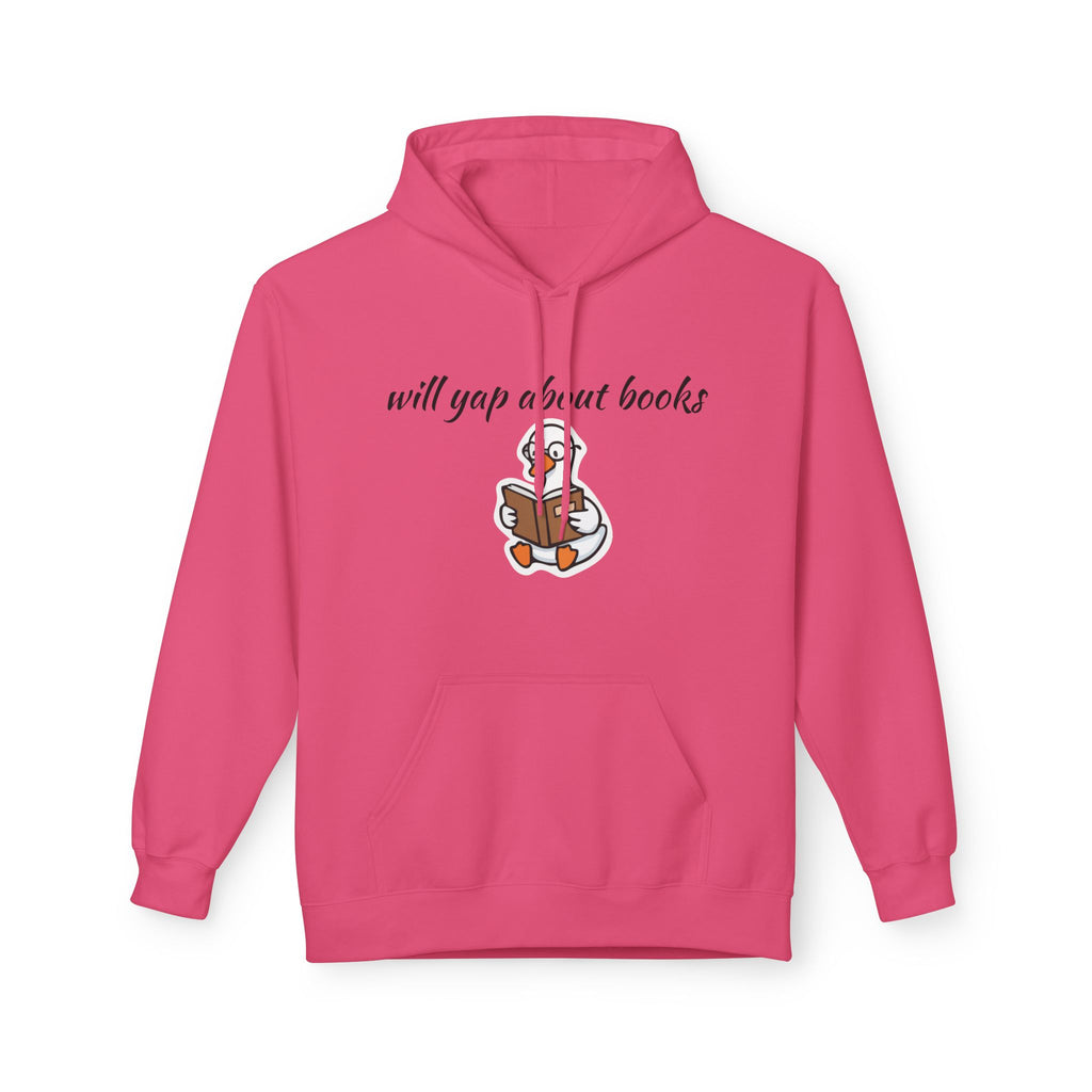 Will Yap About Books Duck Hoodie | Cozy Book Lover Gift Hoodie for Readers & Bookworms