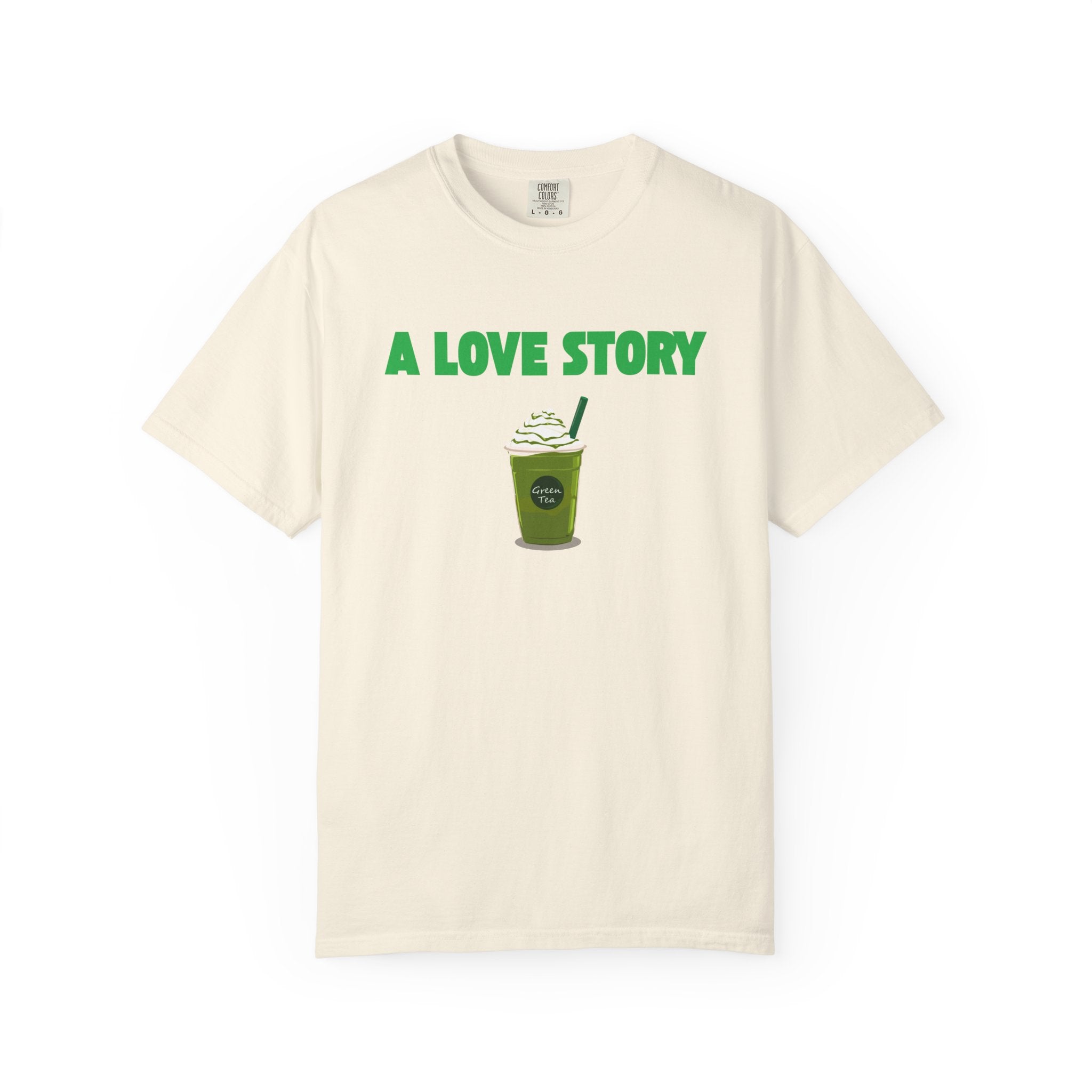 A Love Story Matcha Tee – Cute Matcha Drink Graphic T-Shirt