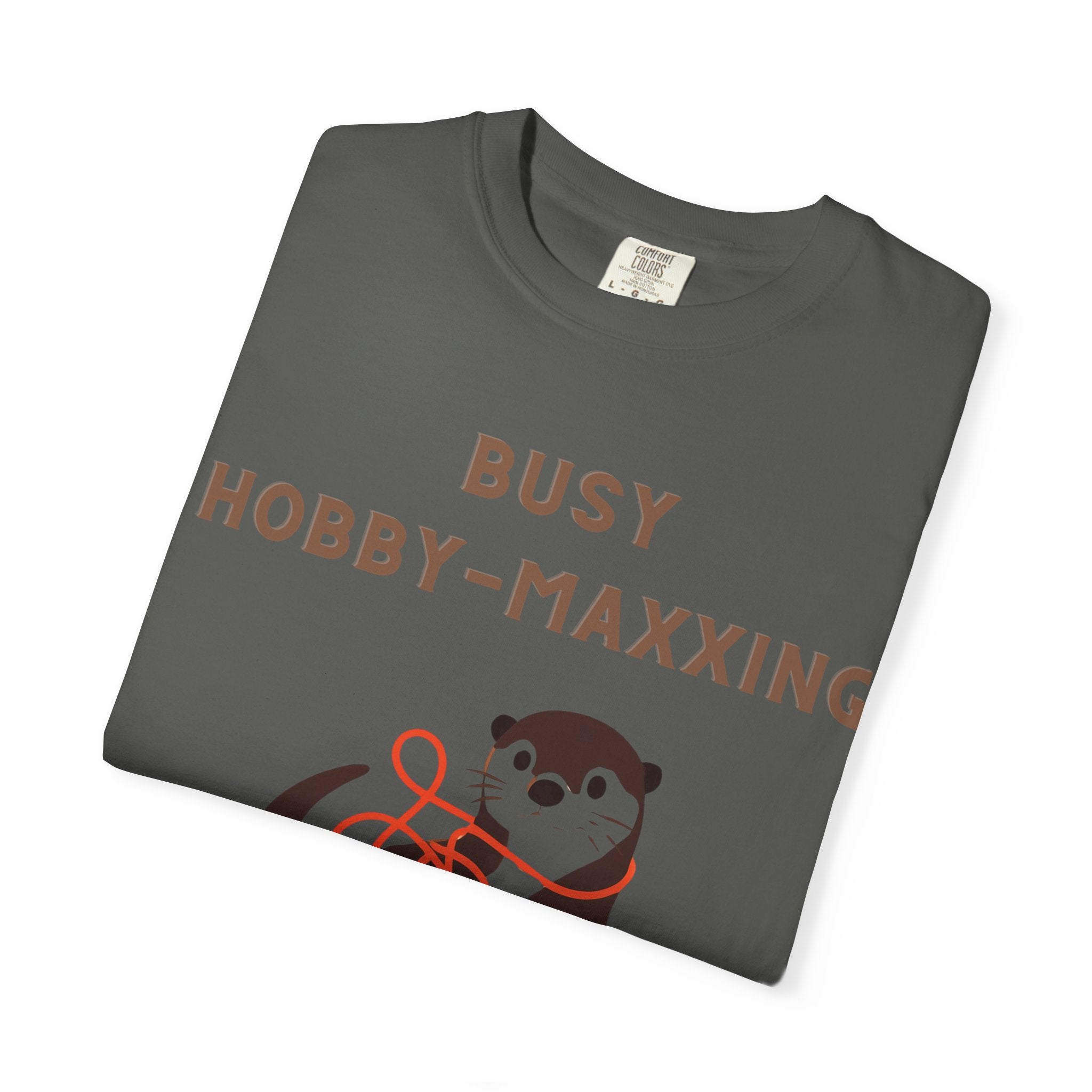 Busy Hobby-Maxxing Otter T-Shirt | Otter with Yarn Tee