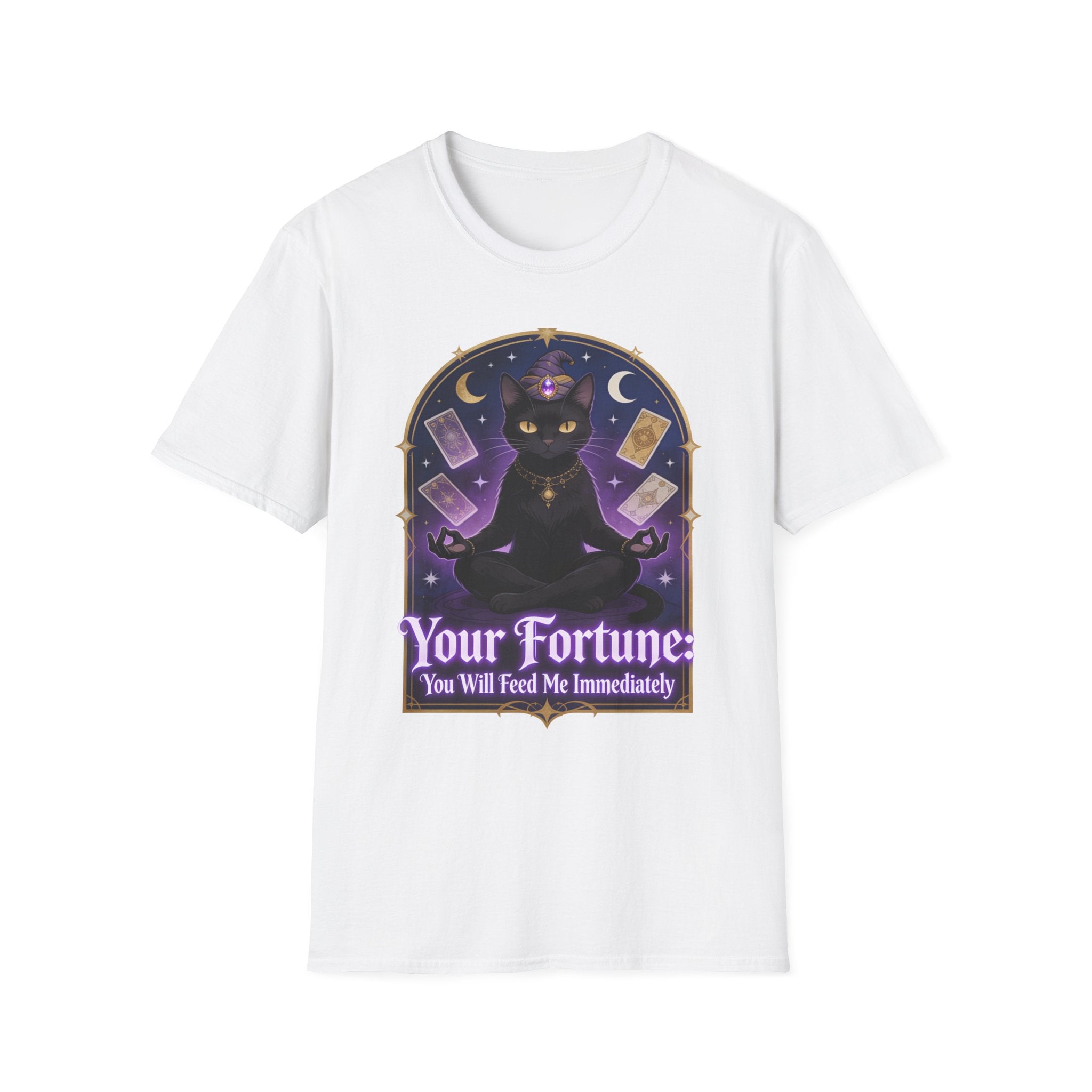 Fortune Telling Black Cat T-Shirt | Witchy Cat Lover Gift Tee for Gothic Cat Fans