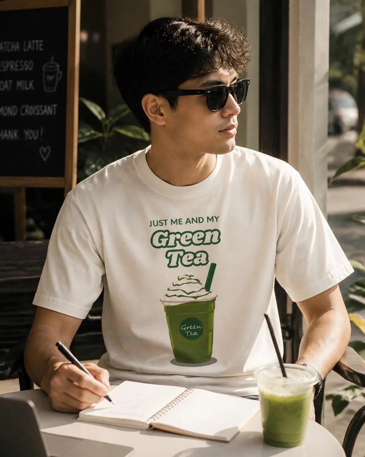 Just Me and My Green Tea T-Shirt | Matcha Drink Graphic Tee
