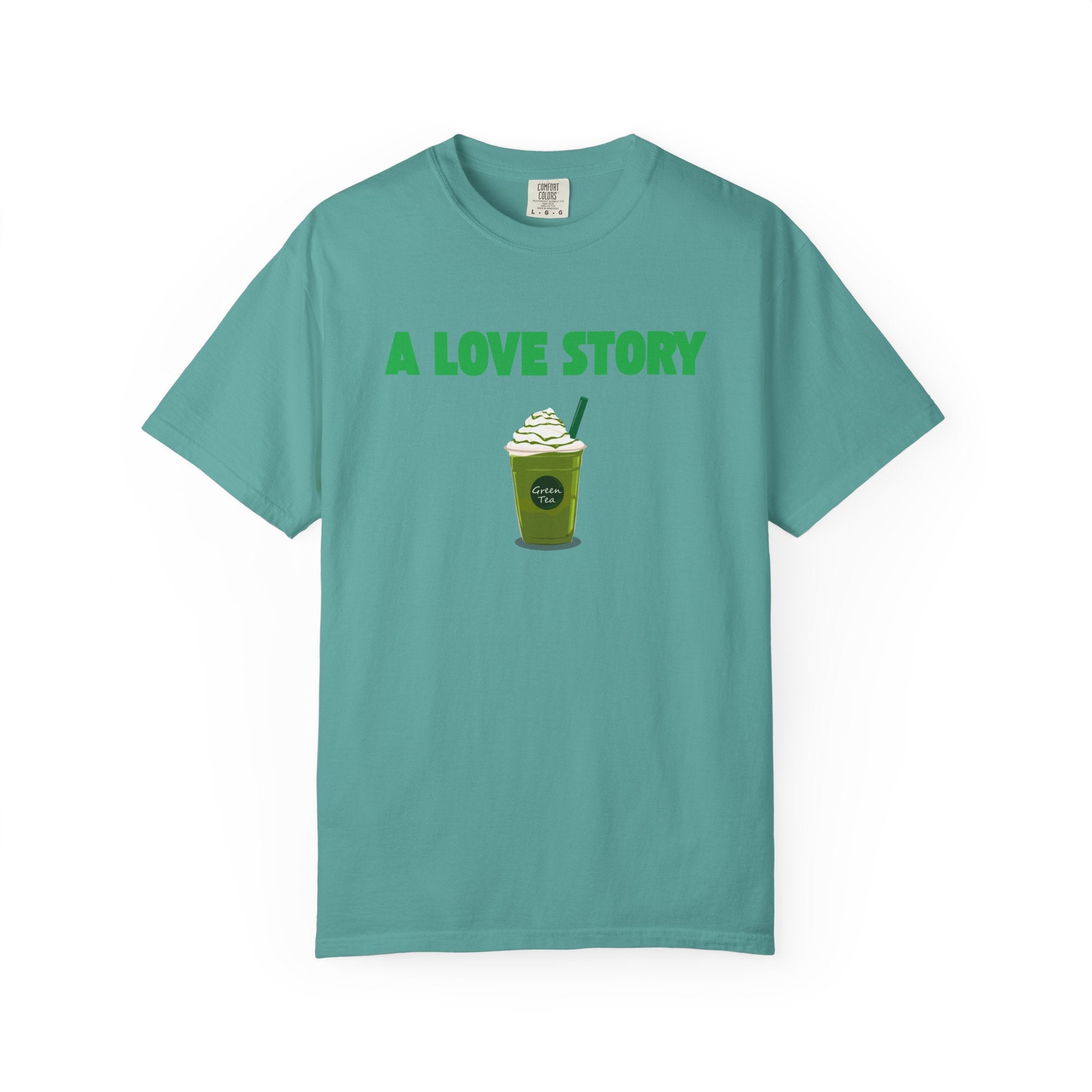 A Love Story Matcha Tee – Cute Matcha Drink Graphic T-Shirt