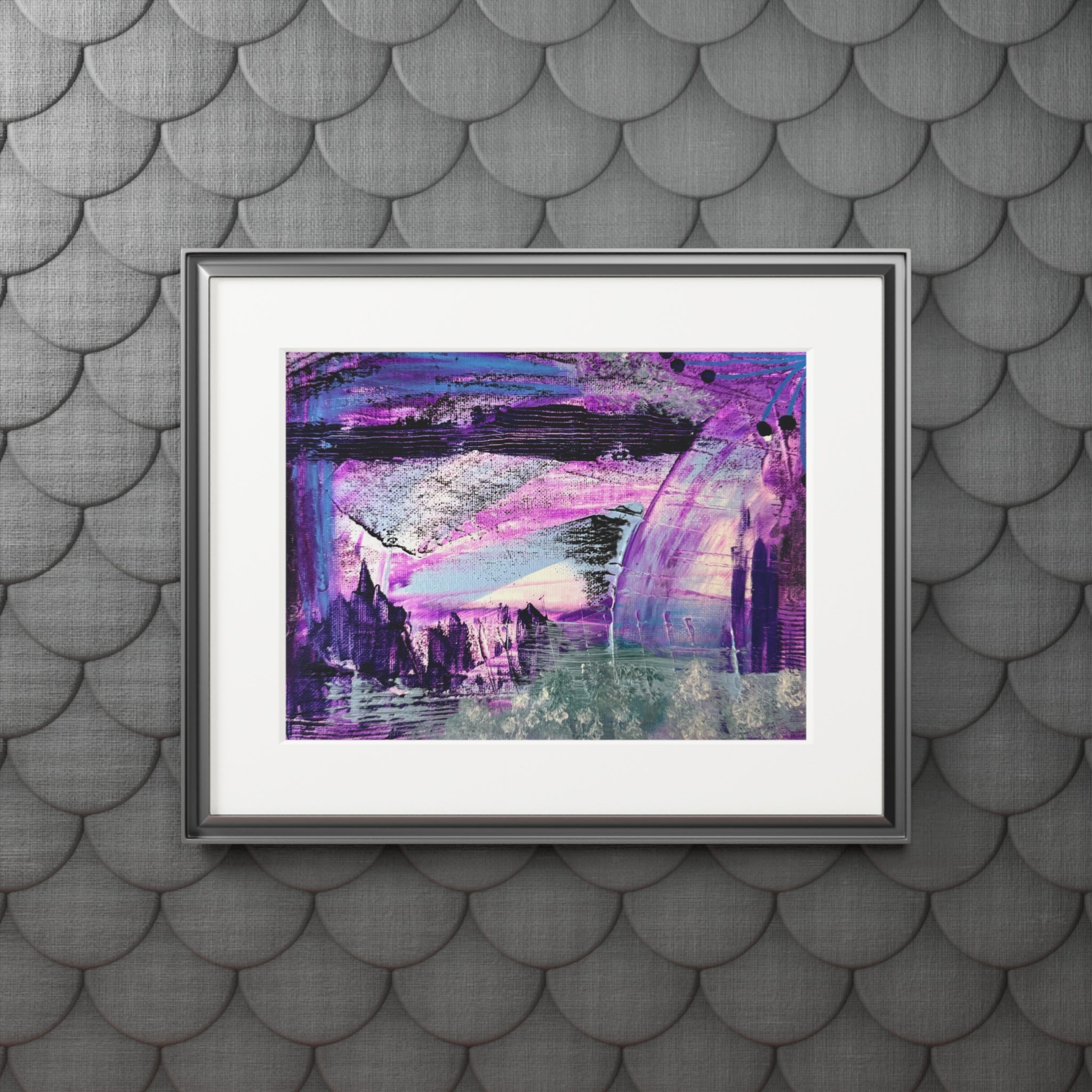 Lavender Forest Giclée Abstract Art Print | Passepartout Mounted Fine Art Print | Modern Colourful Wall Art
