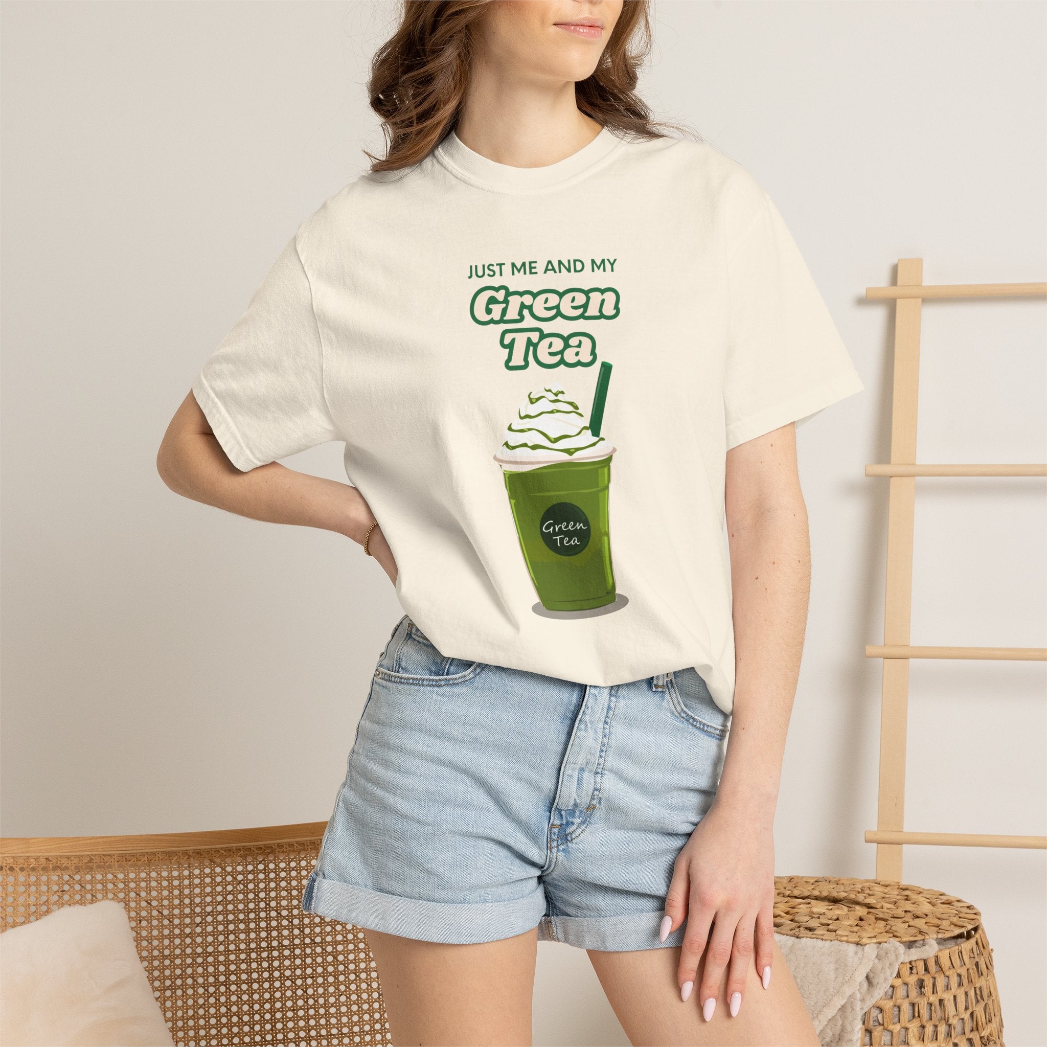 Just Me and My Green Tea T-Shirt | Matcha Drink Graphic Tee