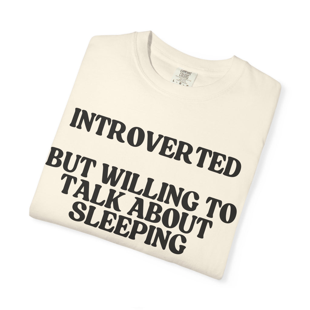 Introverted But Willing to Talk About Sleeping sloth T-Shirt | Cute Sleepy Animal Tee
