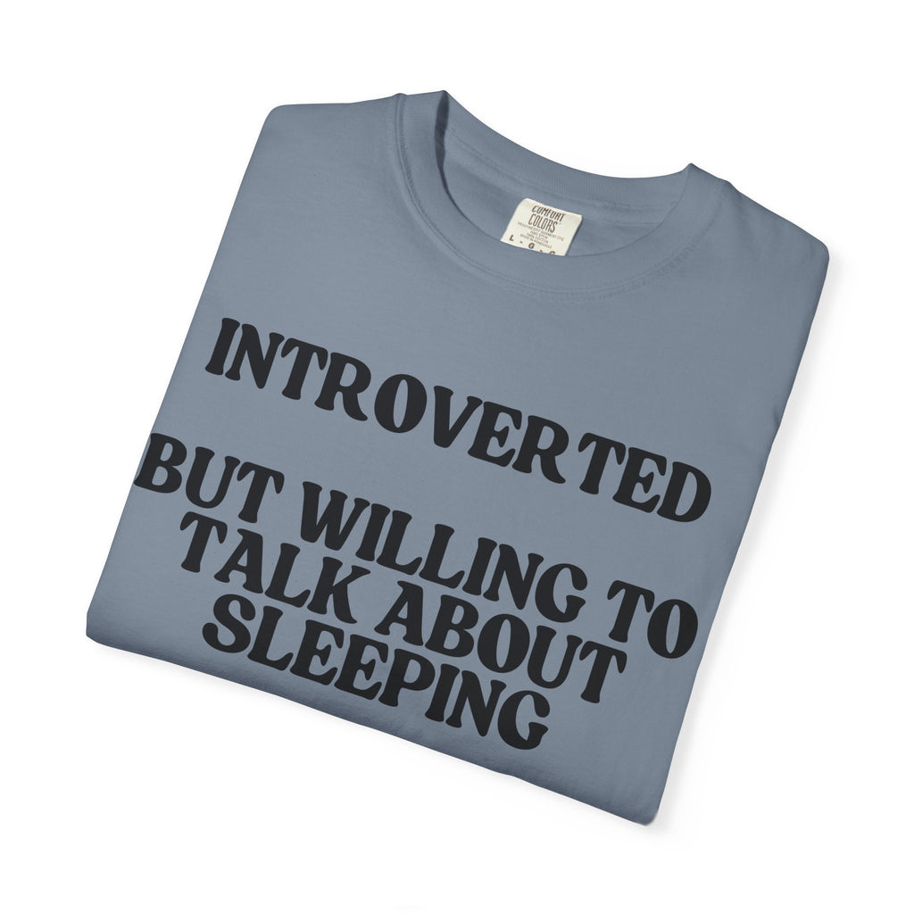Introverted But Willing to Talk About Sleeping sloth T-Shirt | Cute Sleepy Animal Tee