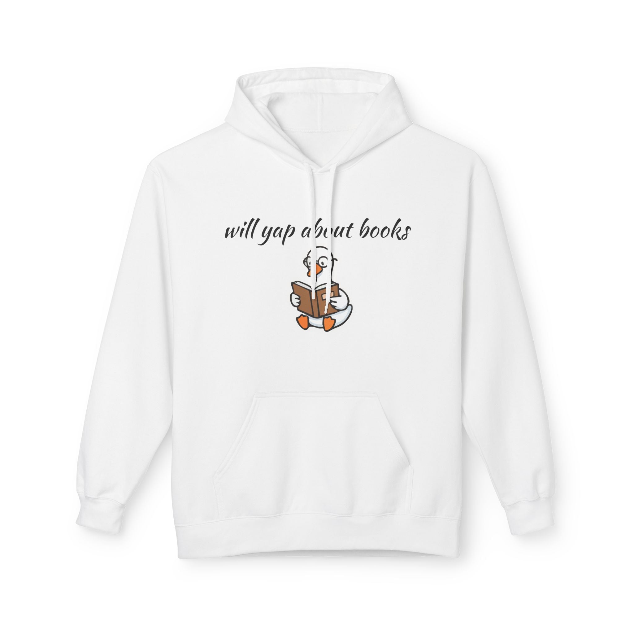 Will Yap About Books Duck Hoodie | Cozy Book Lover Gift Hoodie for Readers & Bookworms