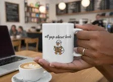 Will Yap About Books Duck Mug | Funny Book Lover Gift Mug for Readers & Book Club