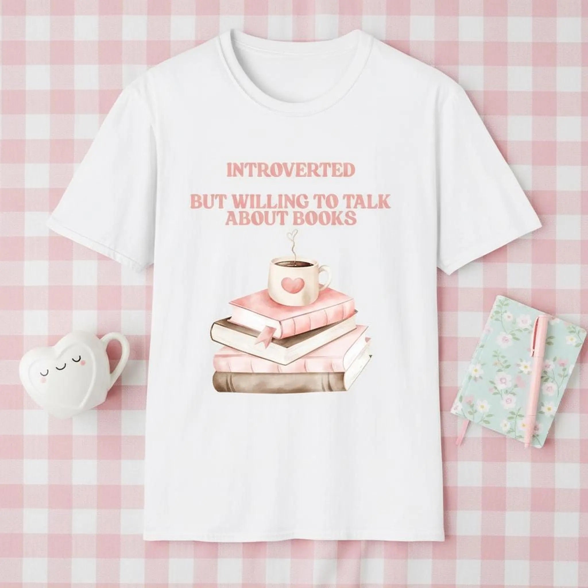 Introverted But Willing to Talk About Books T-Shirt | Book Lover Gift Tee