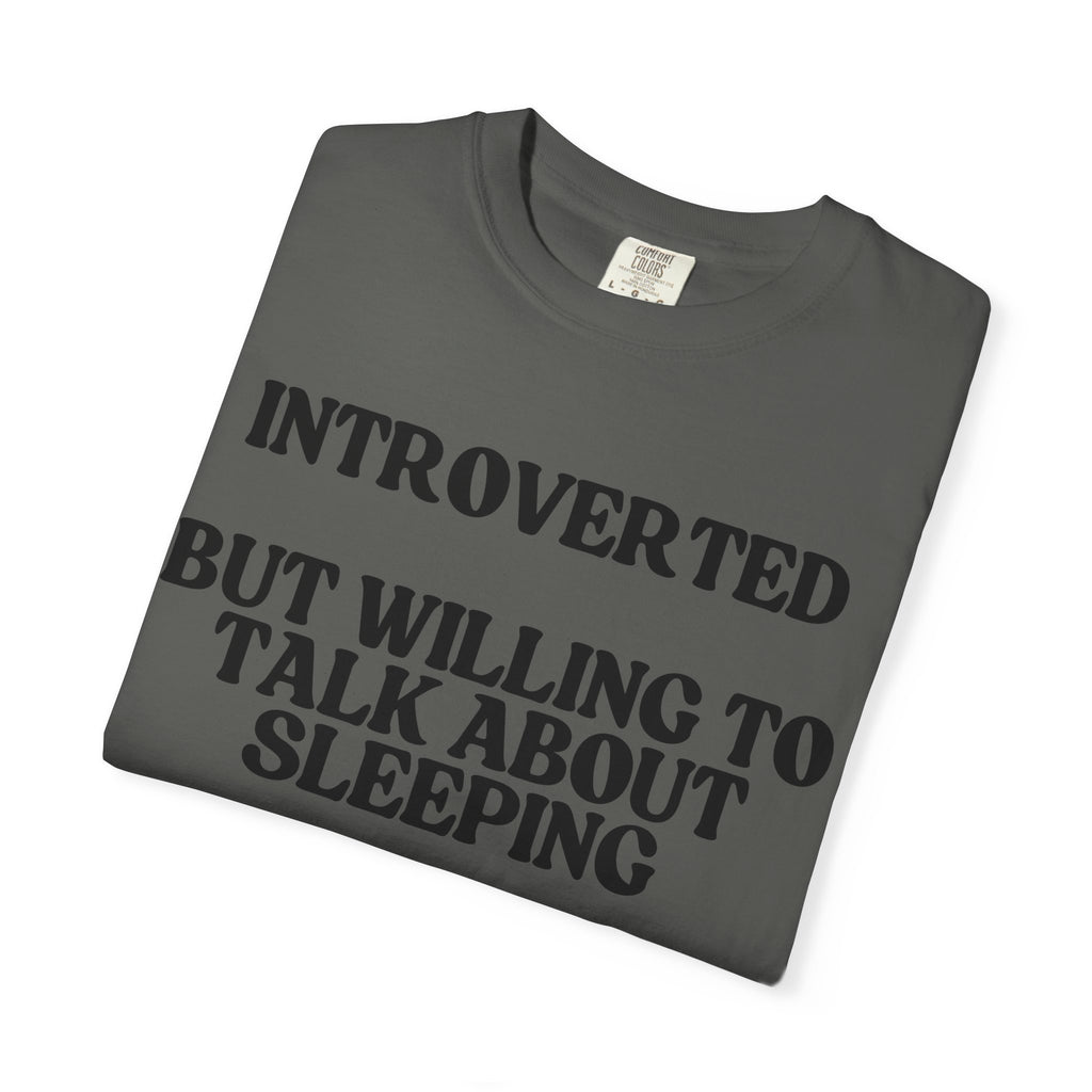 Introverted But Willing to Talk About Sleeping sloth T-Shirt | Cute Sleepy Animal Tee