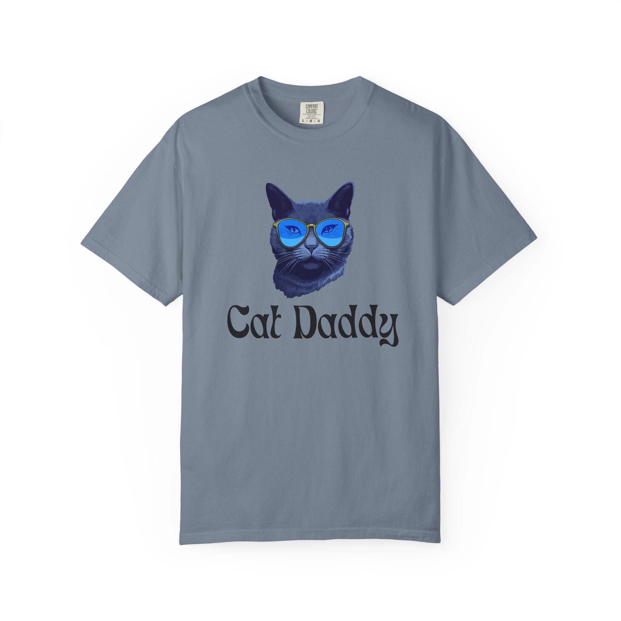 Cat Daddy Graphic T-Shirt | Cat Face with Sunglasses Retro Tee