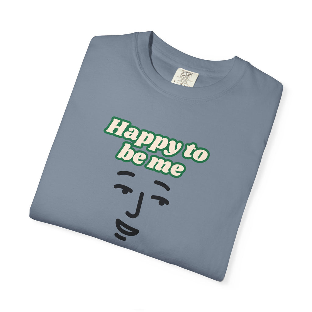 Happy to Be Me Face Graphic T-Shirt | Positive Slogan Tee