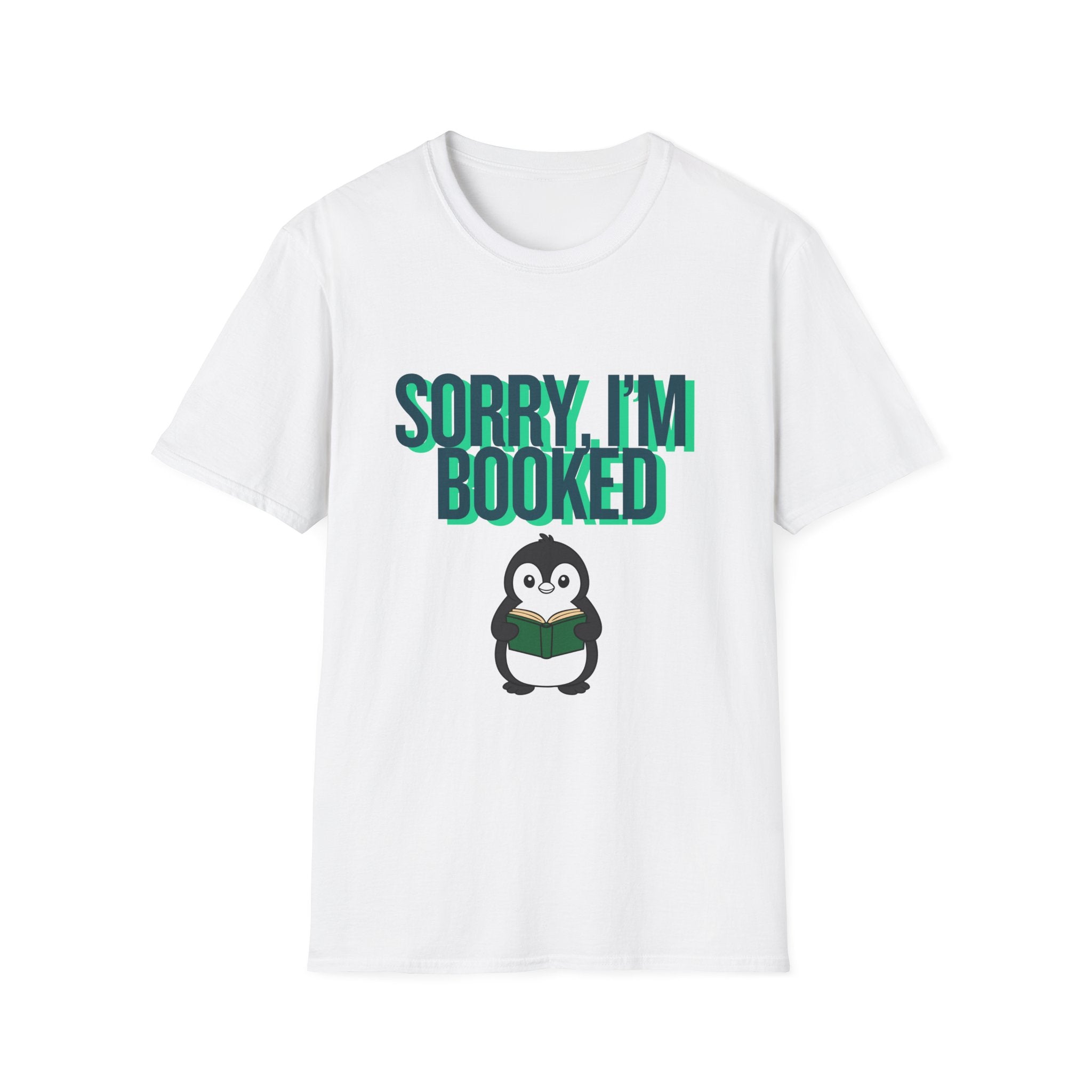 Sorry I'm Booked Penguin Reading Tee | Cute Book Lover Gift T-Shirt for Bookworms & Readers