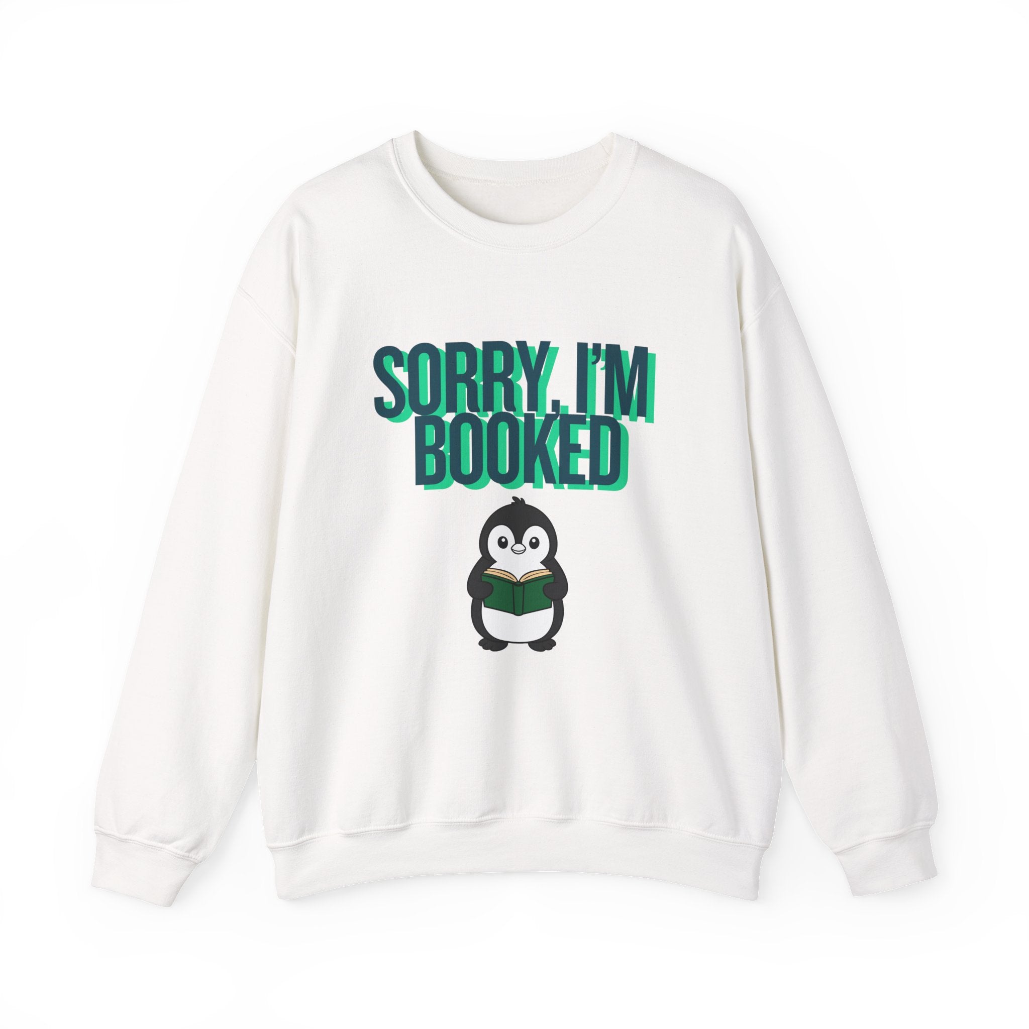 Sorry I'm Booked Penguin Sweatshirt | Cozy Book Lover Gift for Bookworms & Readers