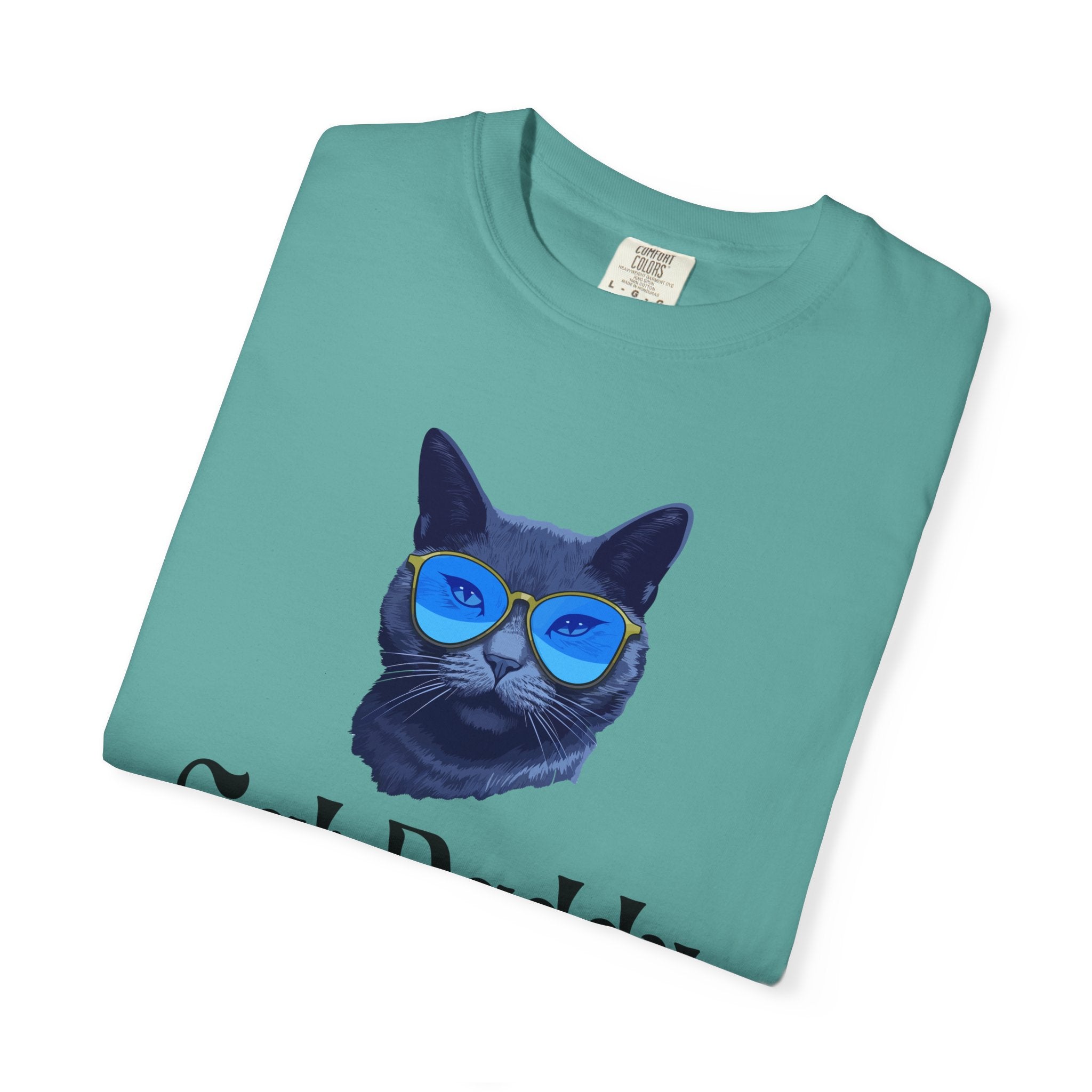 Cat Daddy Graphic T-Shirt | Cat Face with Sunglasses Retro Tee