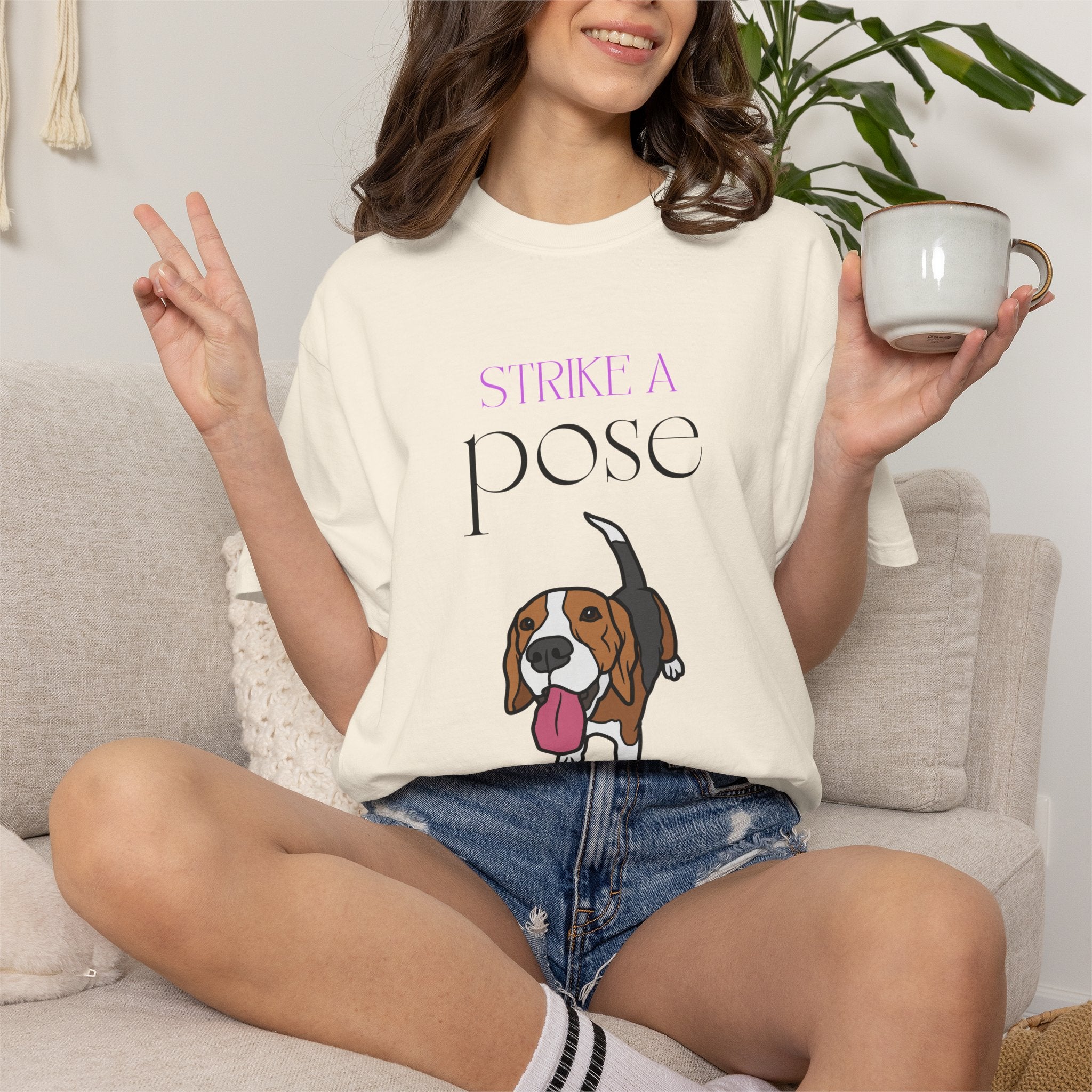 Strike a Pose Beagle T-Shirt | Cute Dog Graphic Tee