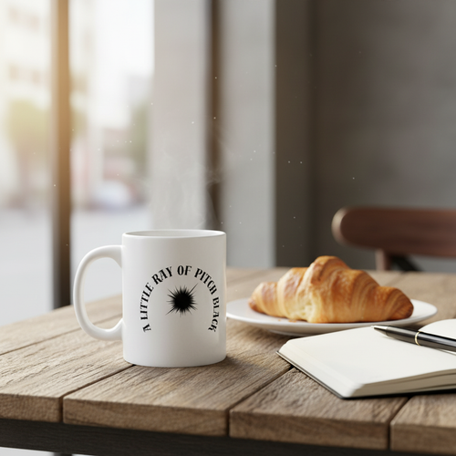 A Little Ray of Pitch Black Mug | Ceramic Coffee Cup 11oz