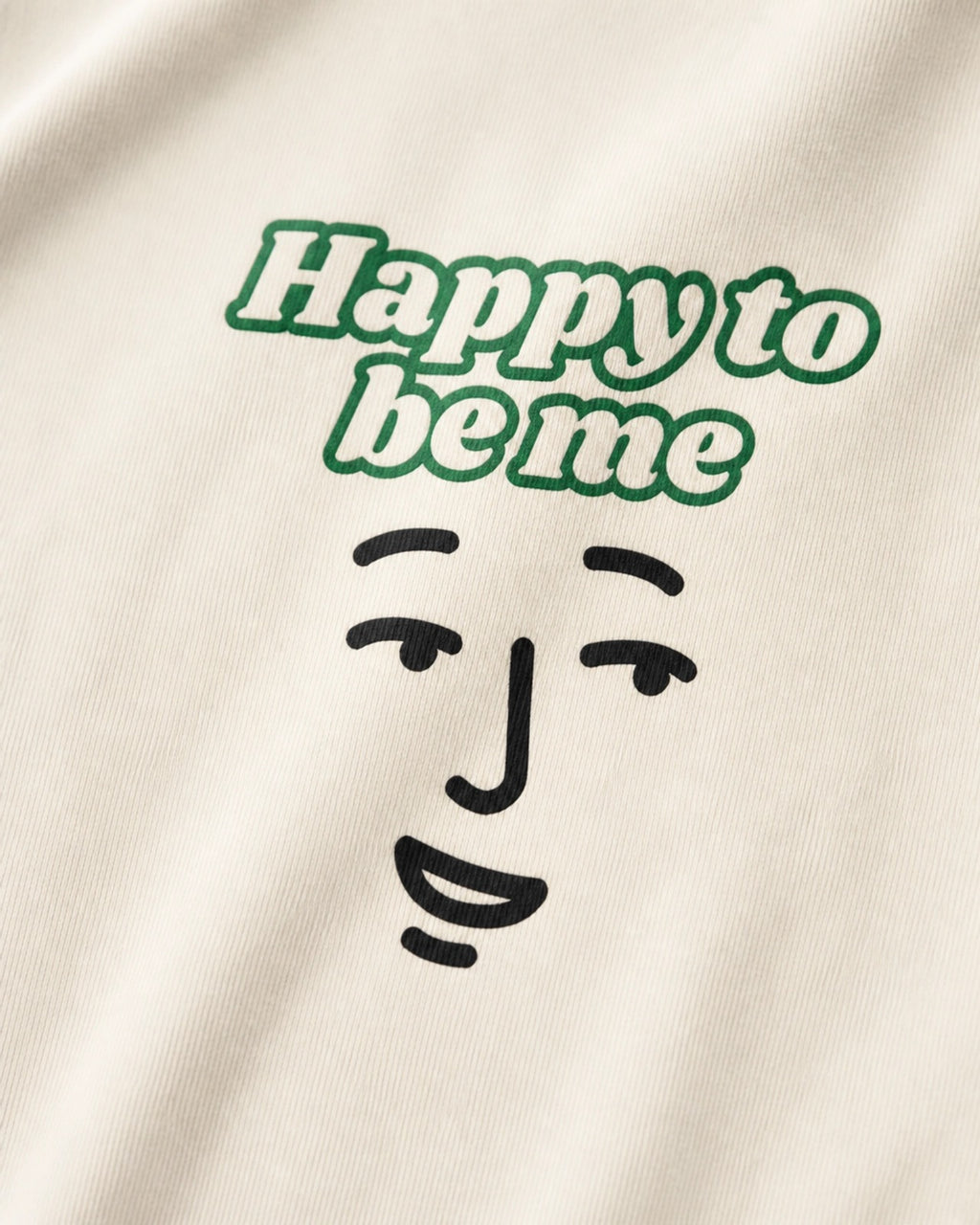 Happy to Be Me Face Graphic T-Shirt | Positive Slogan Tee