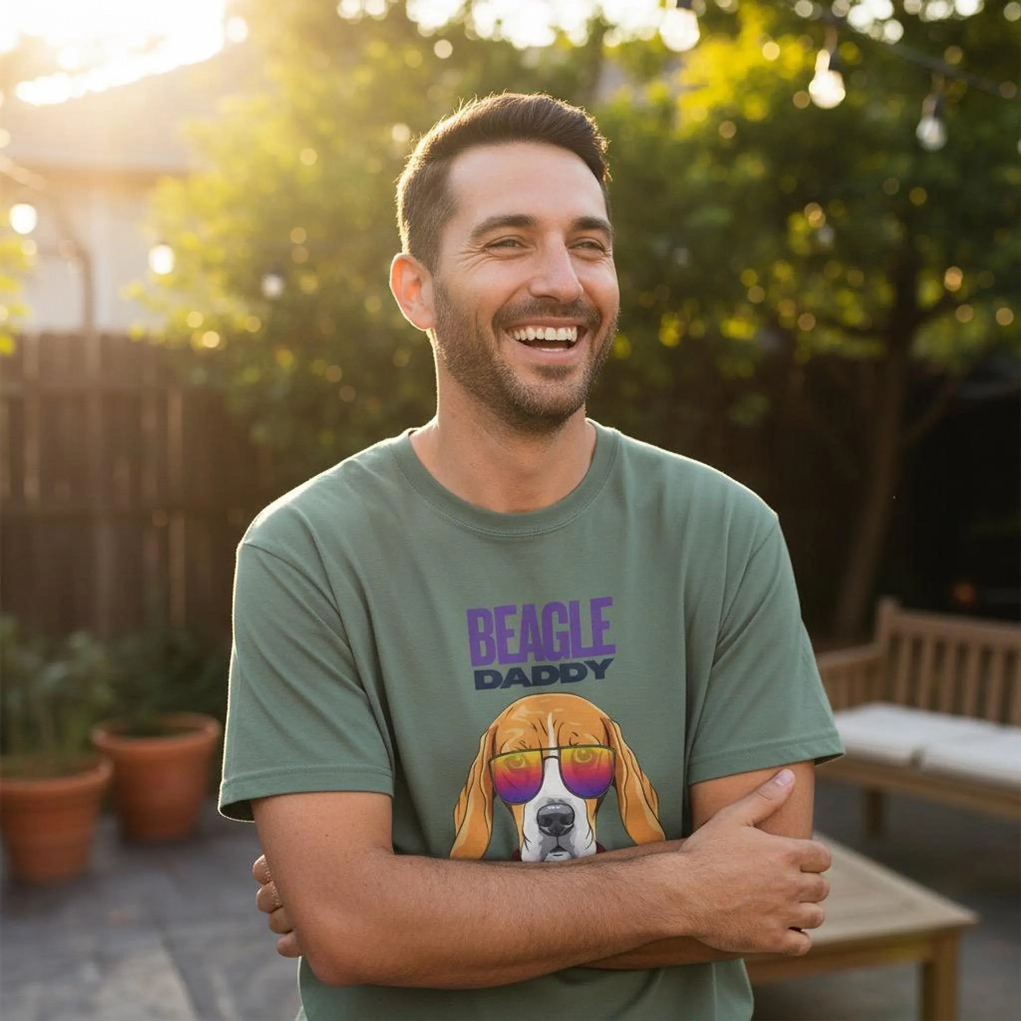 Beagle Daddy T-Shirt | Dog Dad Graphic Tee