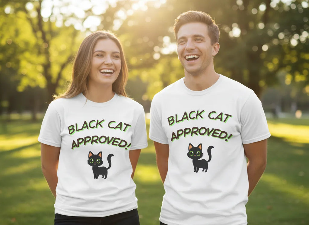 Black Cat Approved! T-Shirt | Cute Black Cat Graphic