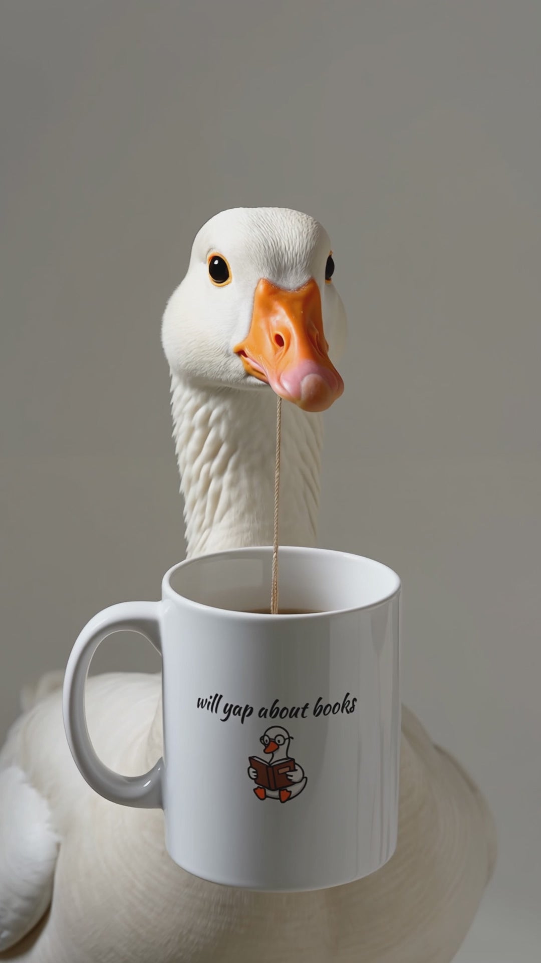 Will Yap About Books Duck Mug | Funny Book Lover Gift Mug for Readers & Book Club