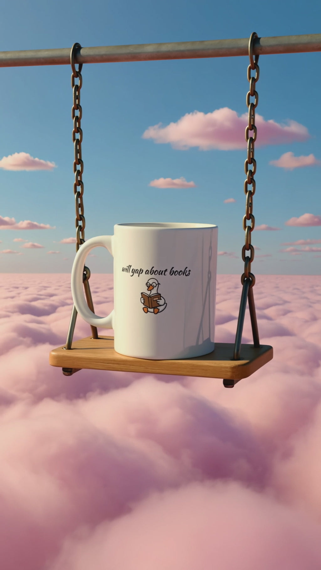 Will Yap About Books Duck Mug | Funny Book Lover Gift Mug for Readers & Book Club
