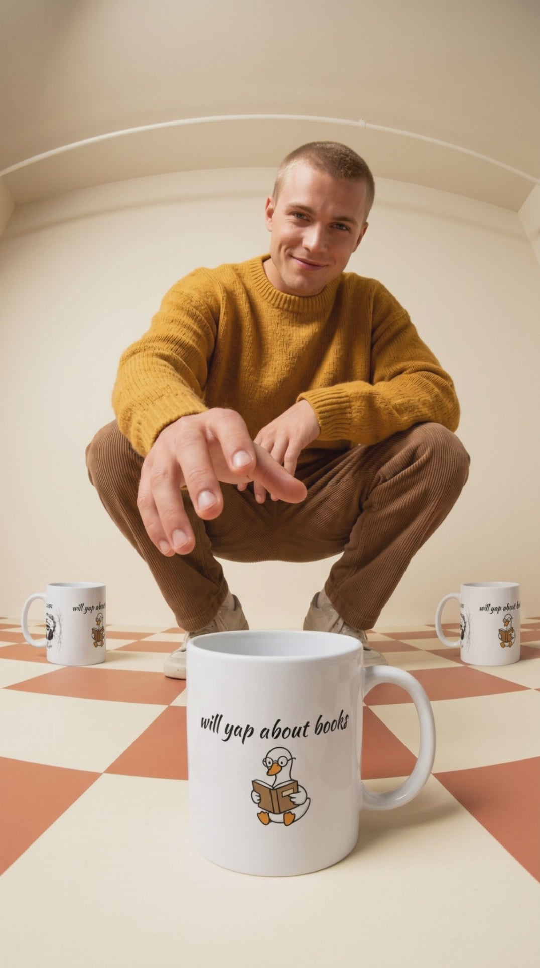 Will Yap About Books Duck Mug | Funny Book Lover Gift Mug for Readers & Book Club